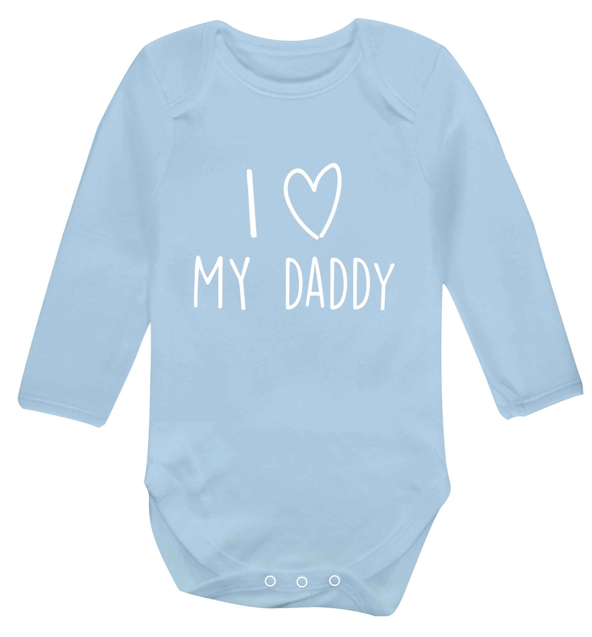 I love my daddy baby vest long sleeved pale blue 6-12 months