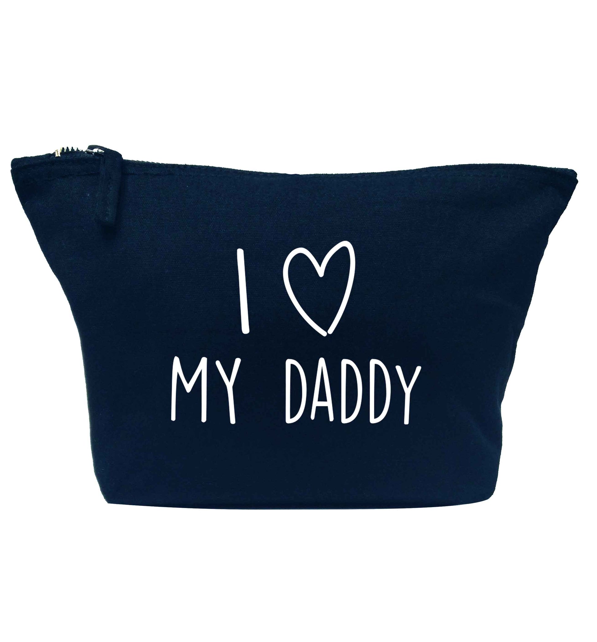 I love my daddy navy makeup bag