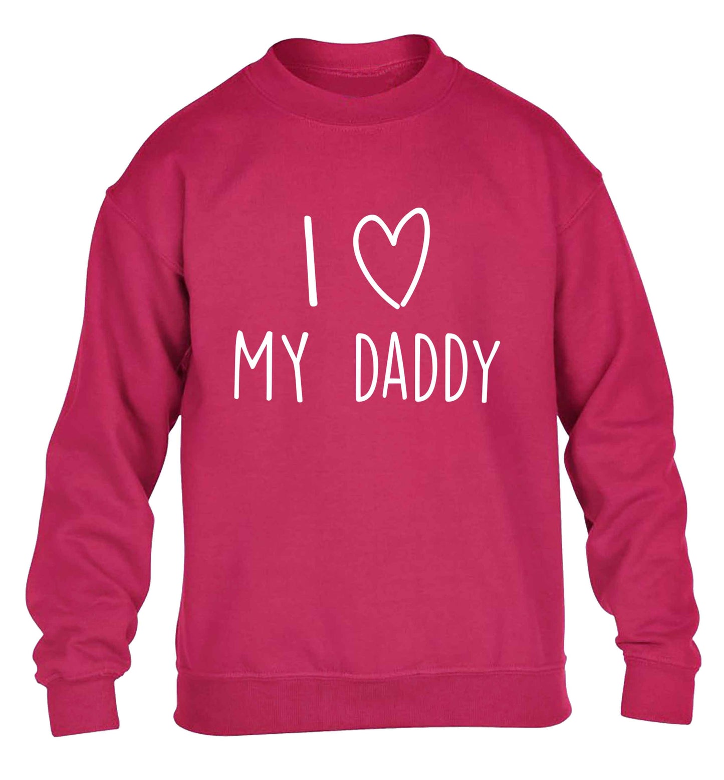 I love my daddy children's pink sweater 12-13 Years