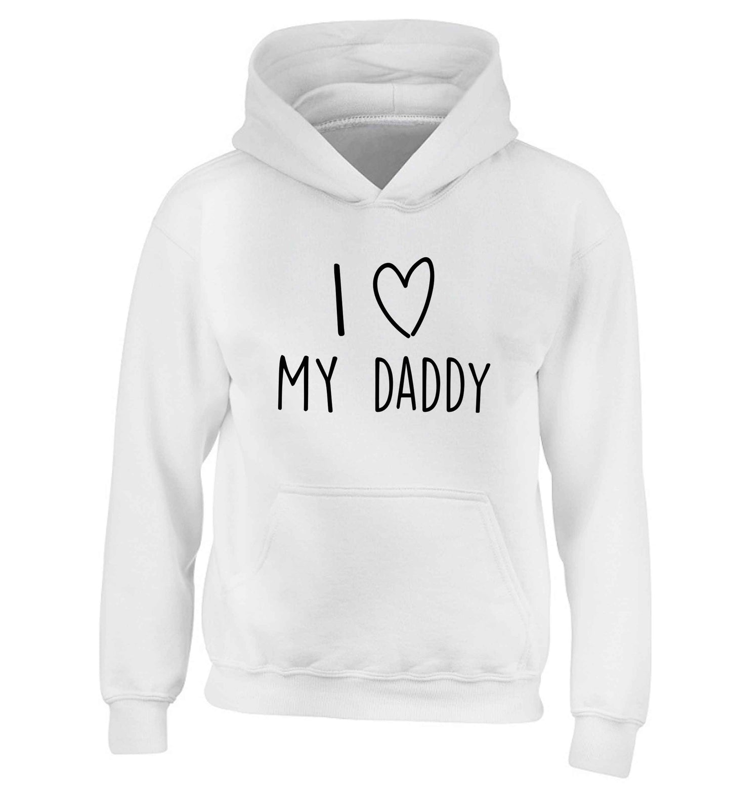 I love my daddy children's white hoodie 12-13 Years