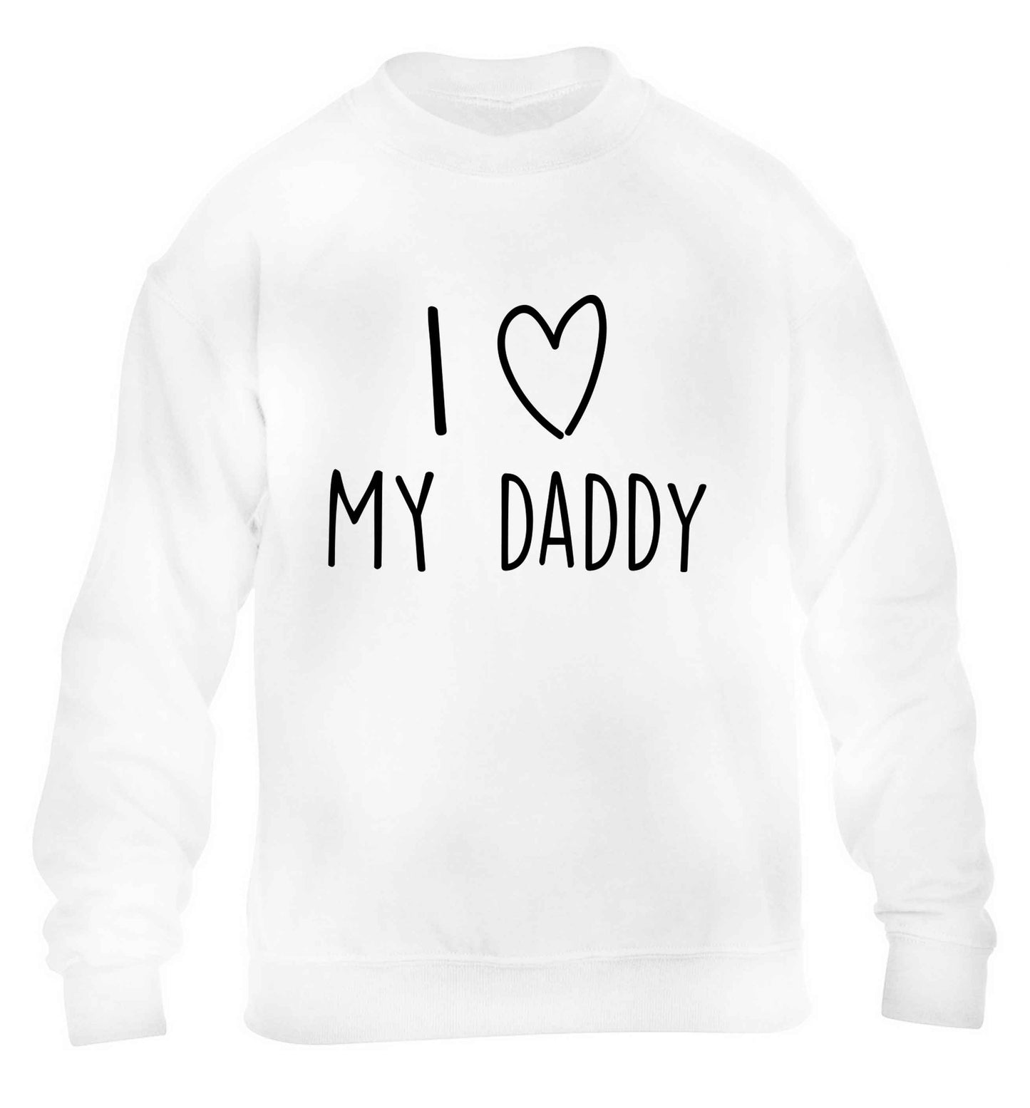 I love my daddy children's white sweater 12-13 Years