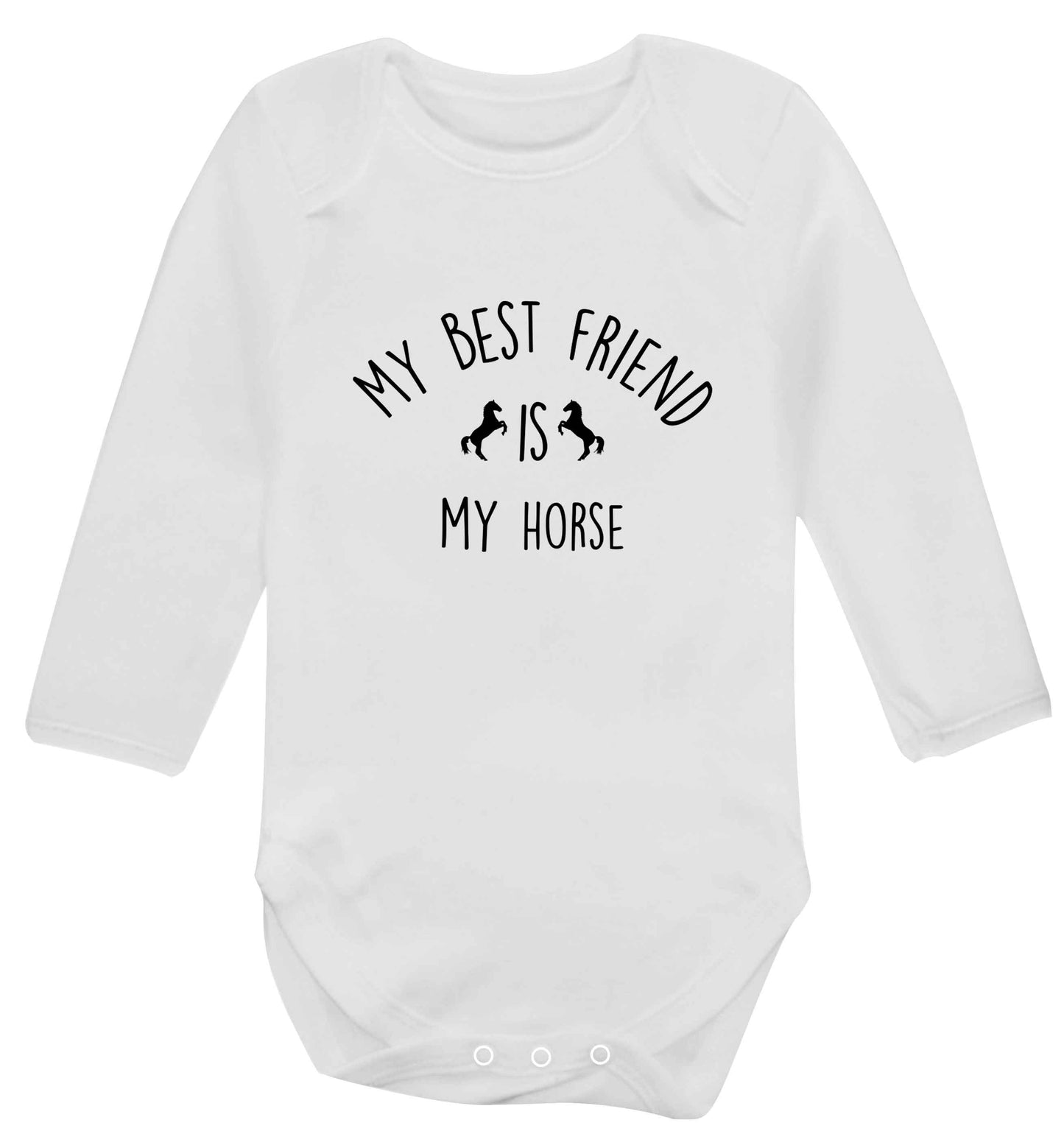 My best friend is my horse baby vest long sleeved white 6-12 months