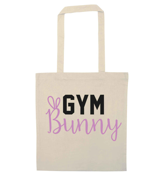 gym bunny natural tote bag