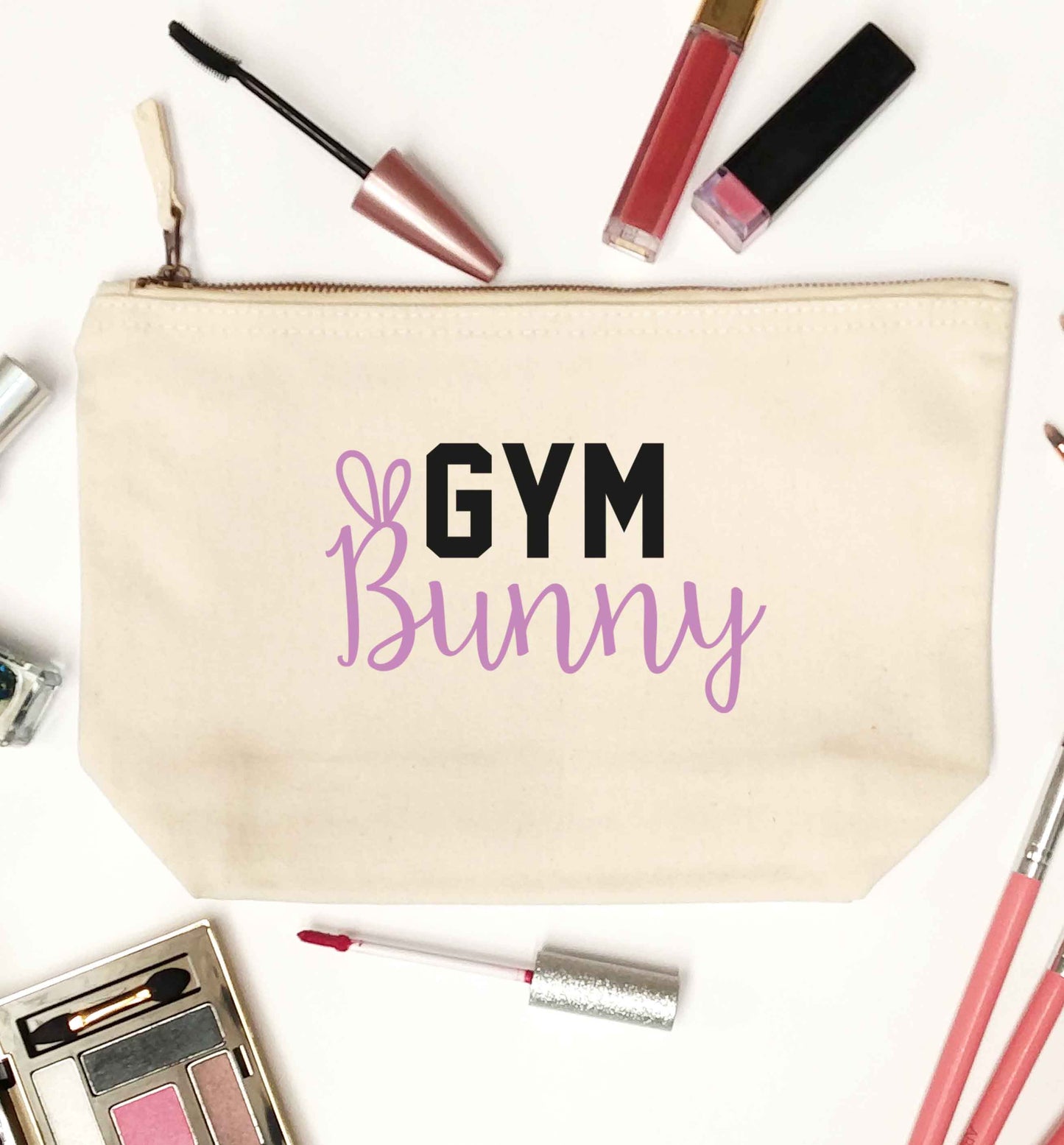 gym bunny natural makeup bag