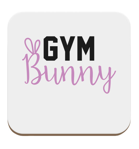 gym bunny set of four coasters