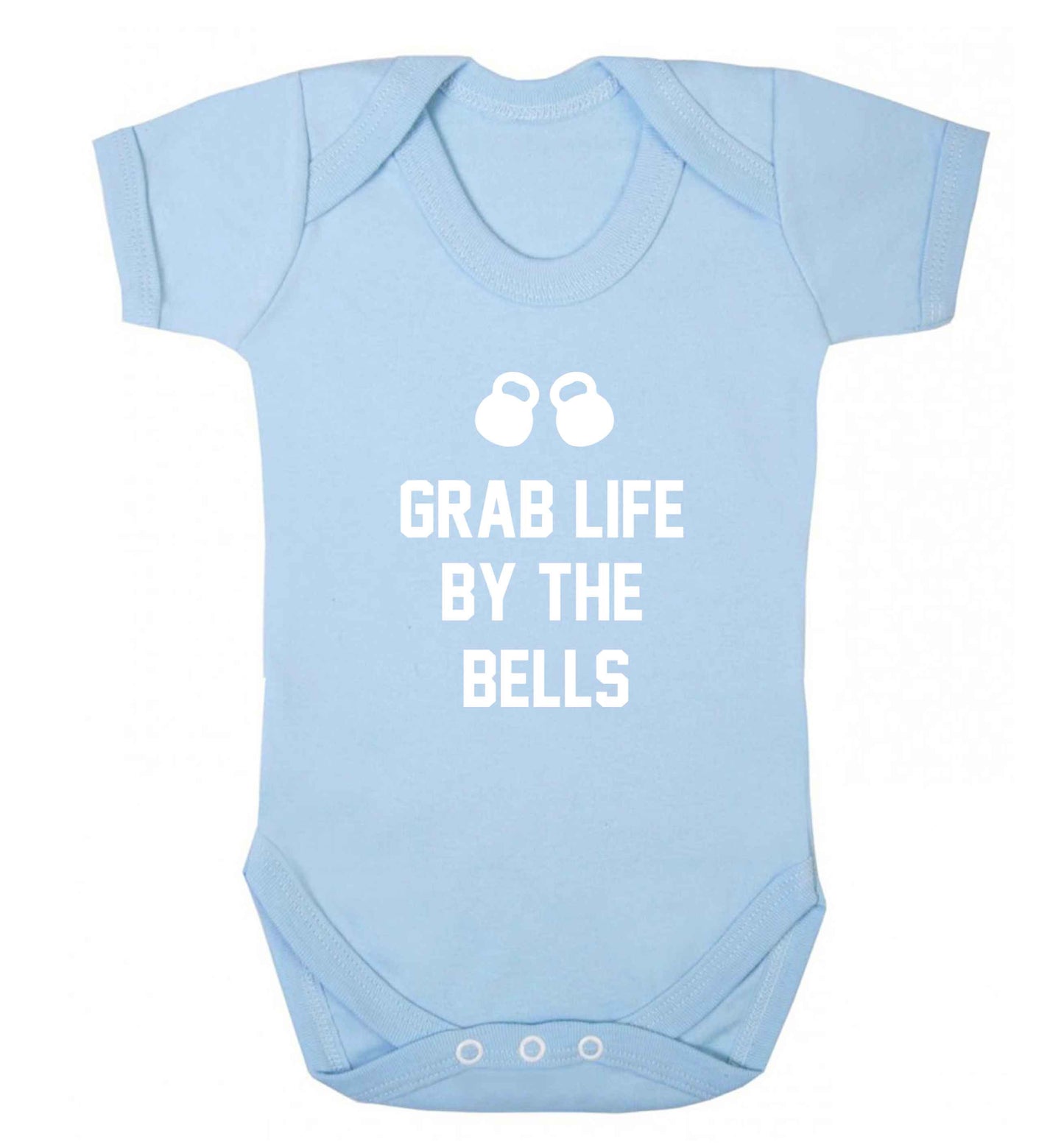 Grab life by the bells baby vest pale blue 18-24 months