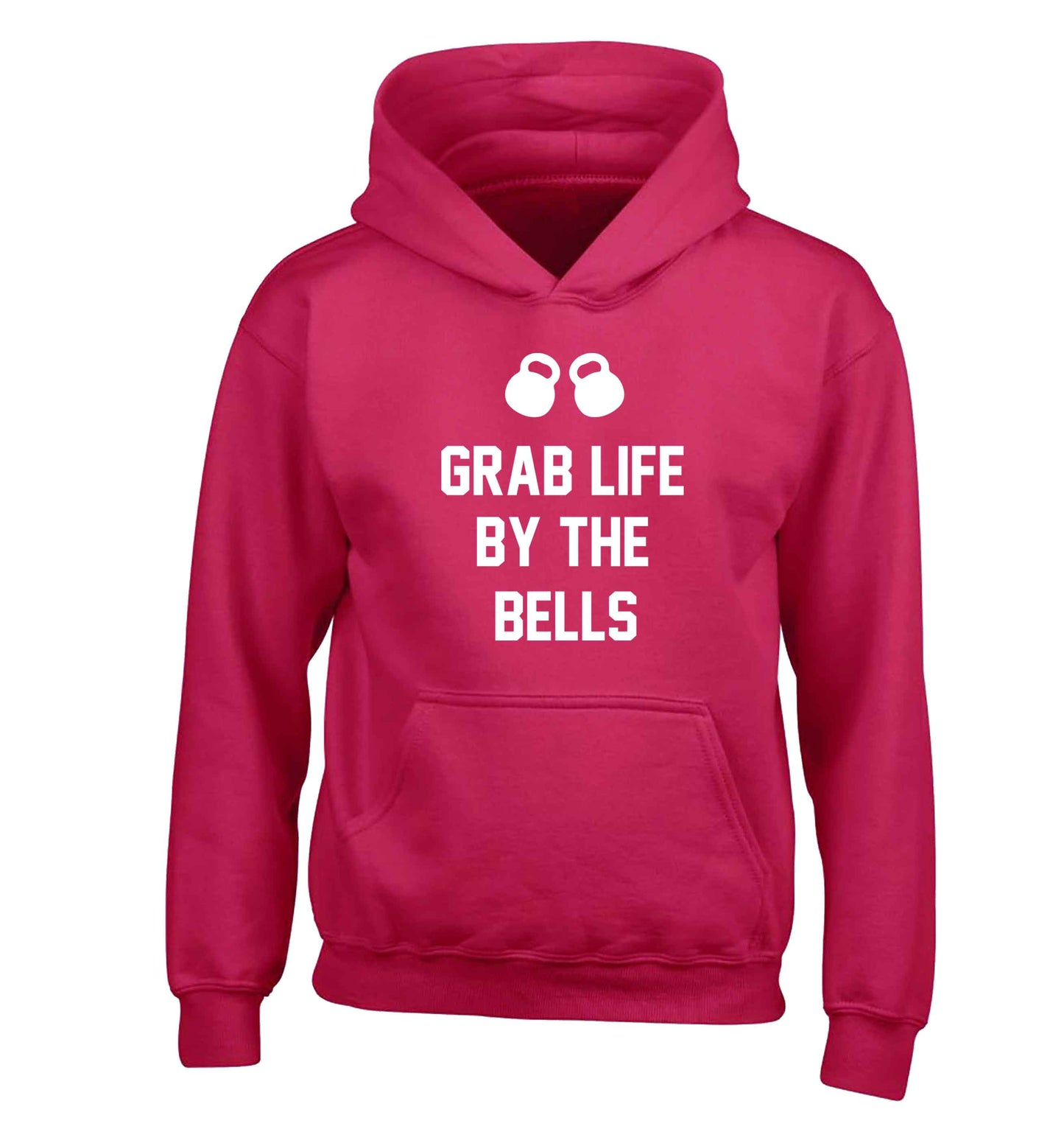 Grab life by the bells children's pink hoodie 12-13 Years
