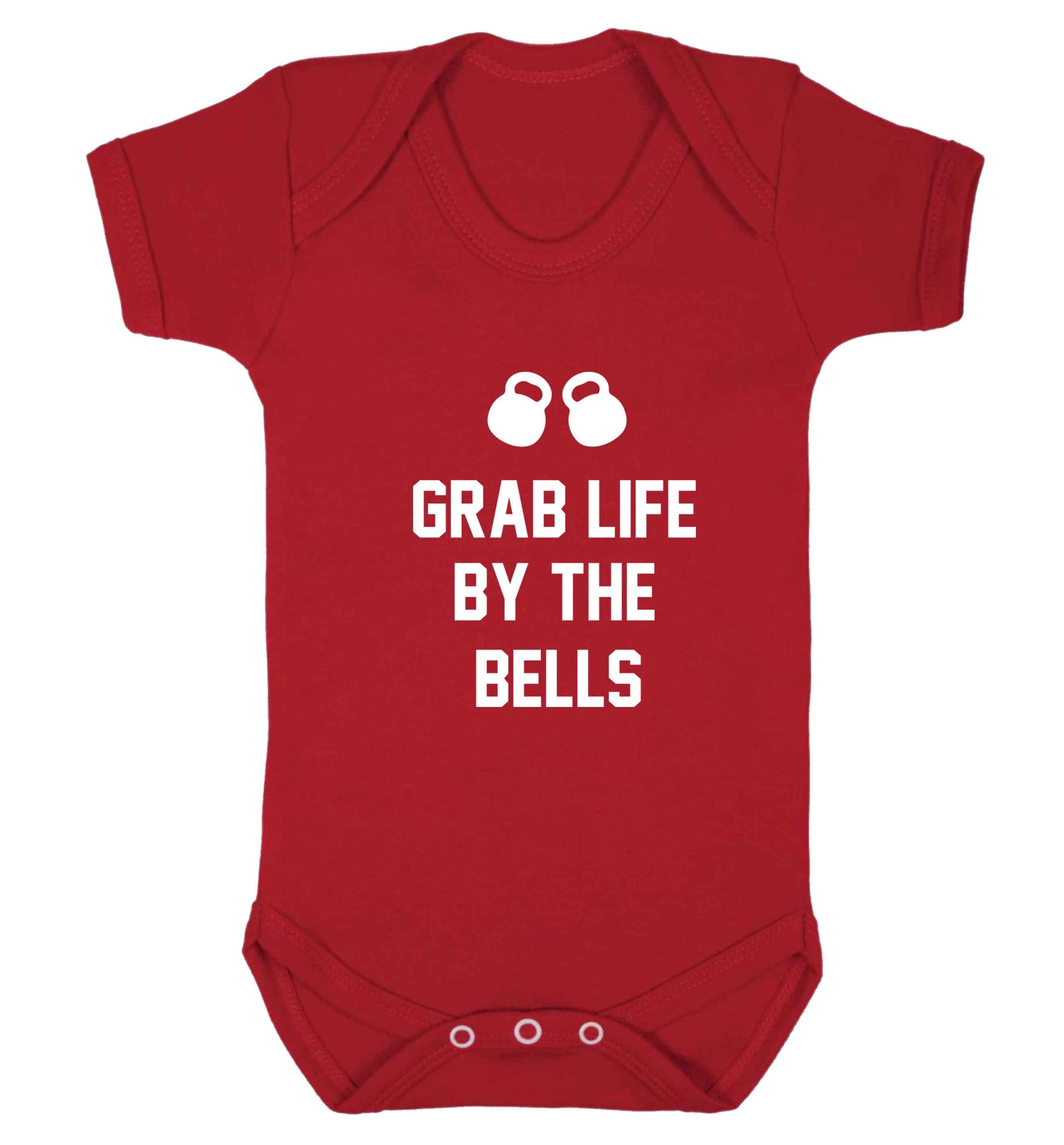 Grab life by the bells baby vest red 18-24 months