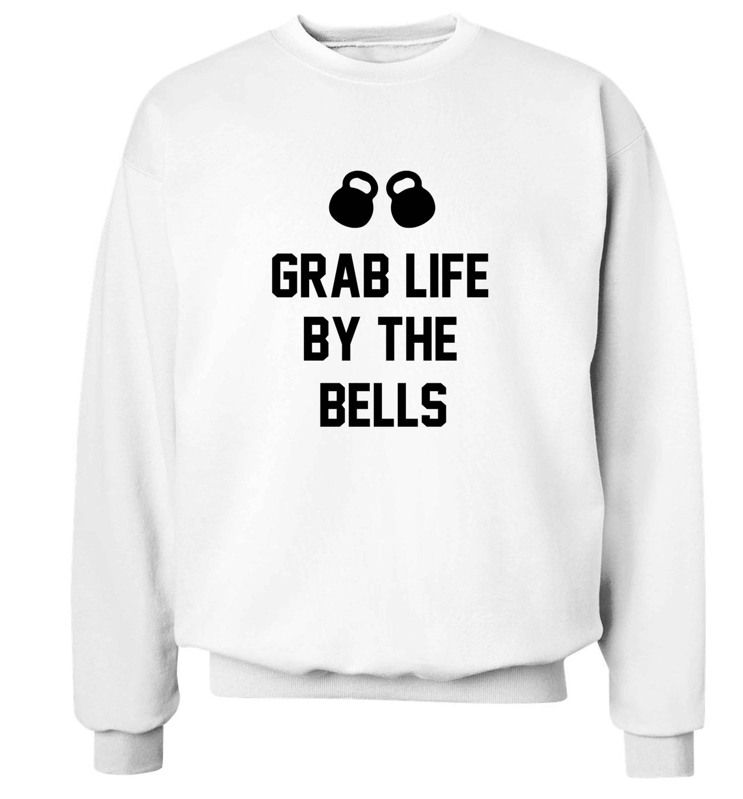 Grab life by the bells adult's unisex white sweater 2XL