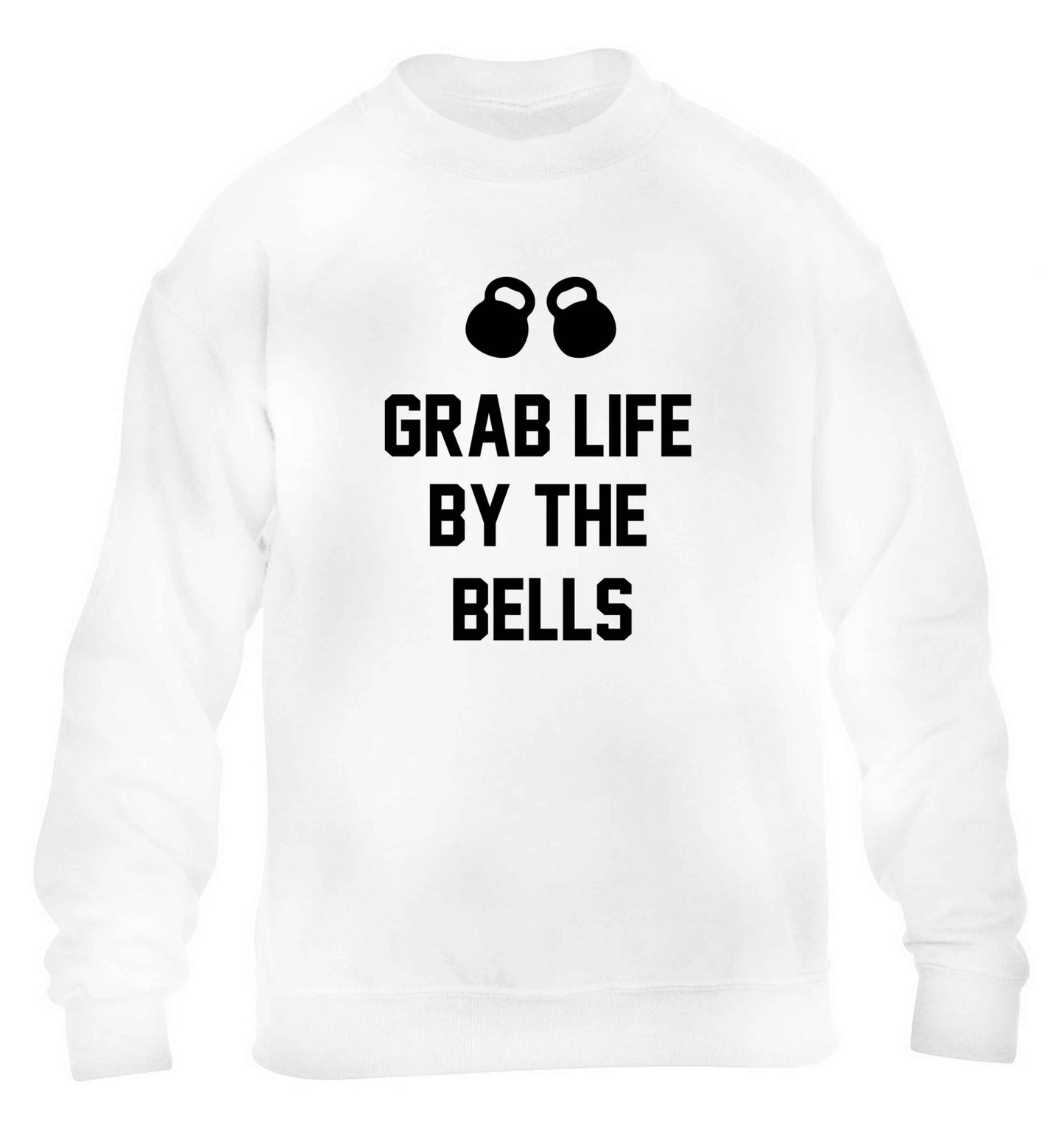 Grab life by the bells children's white sweater 12-13 Years
