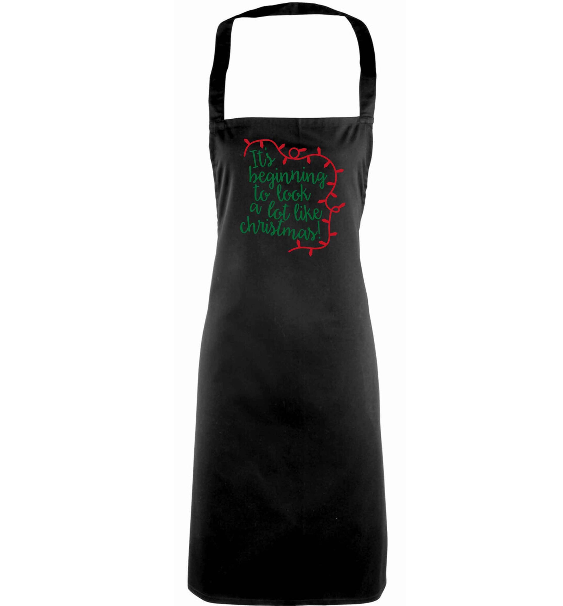 It's beginning to look a lot like Christmas adults black apron
