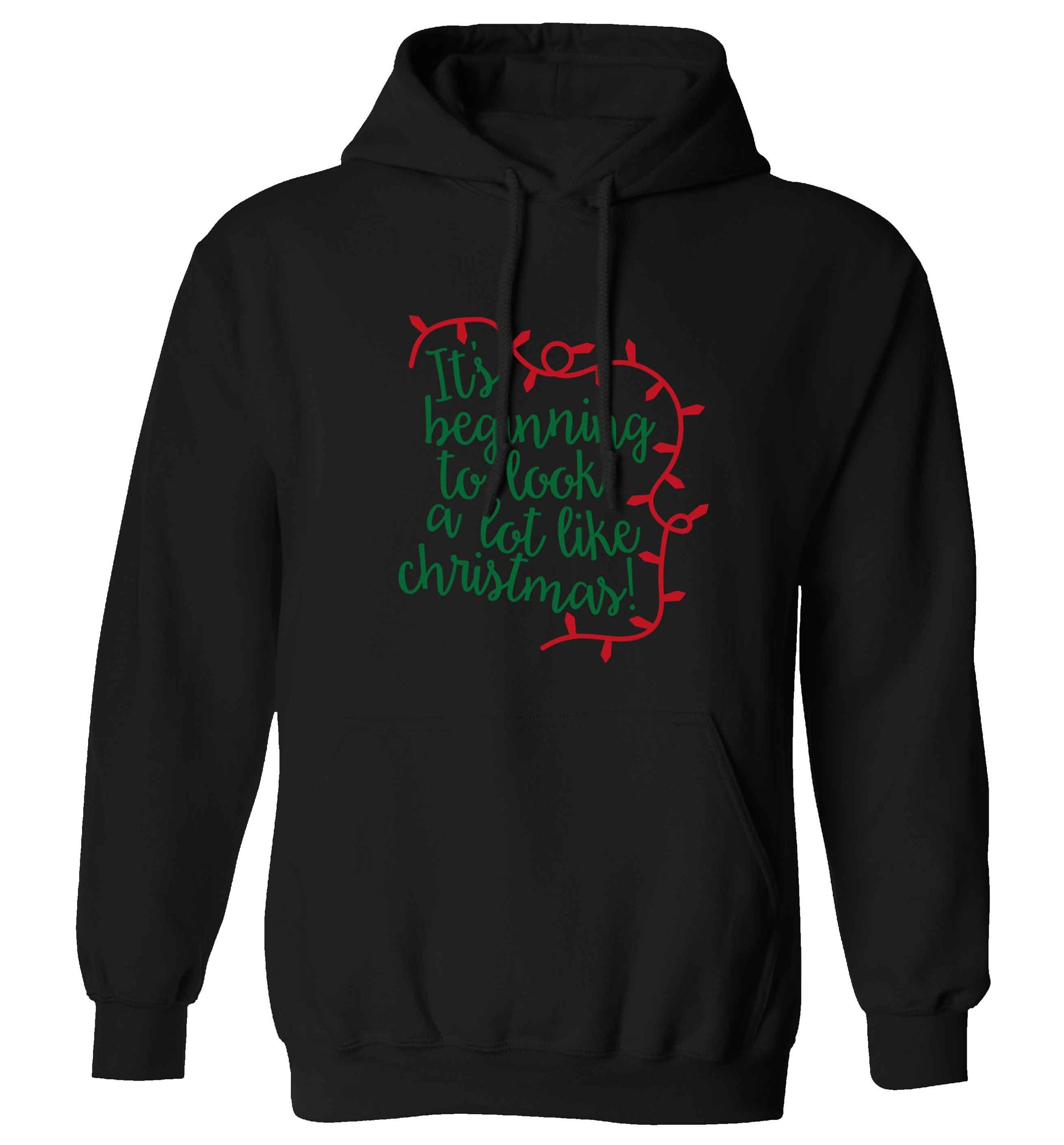 It's beginning to look a lot like Christmas adults unisex black hoodie 2XL