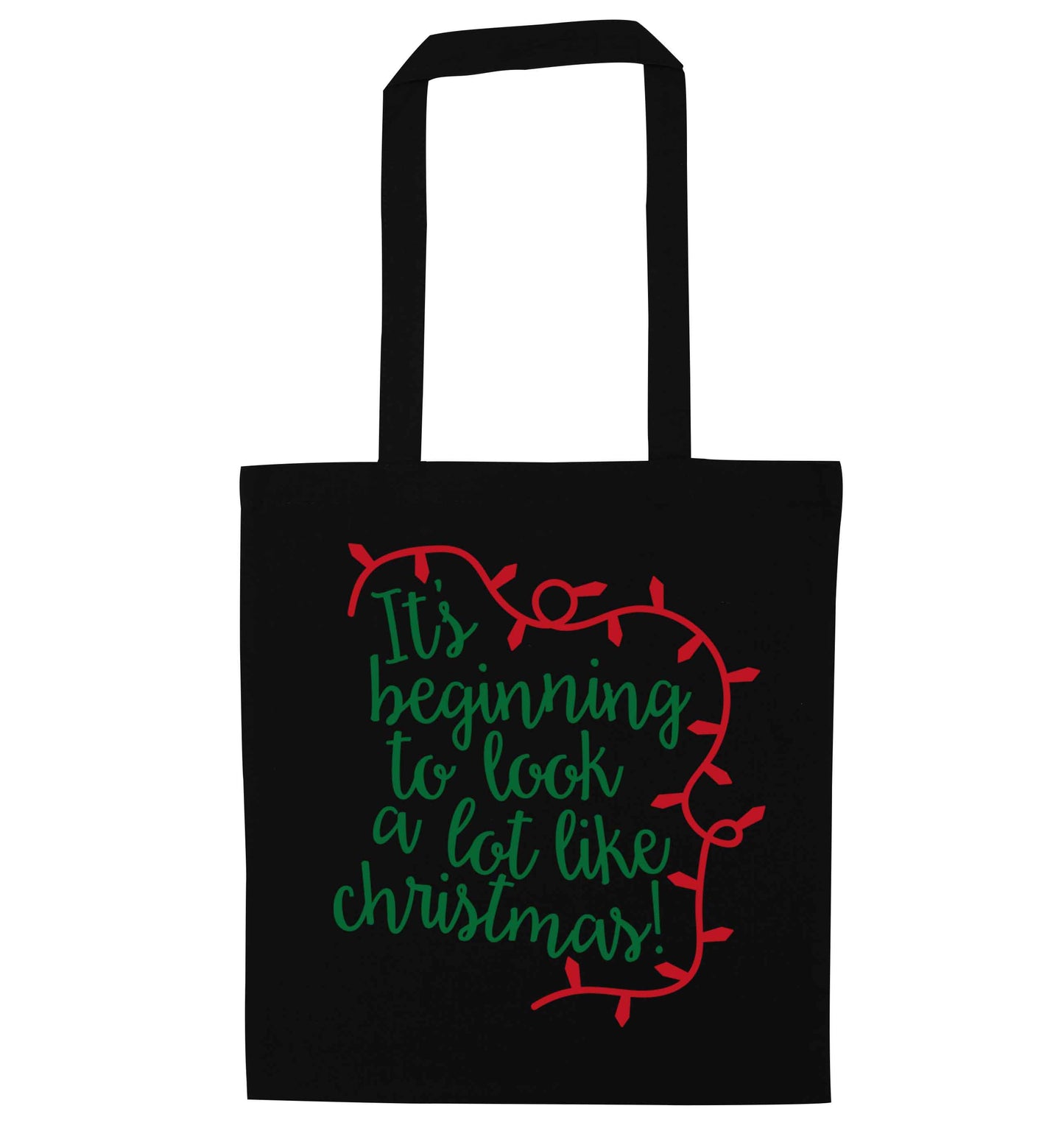 It's beginning to look a lot like Christmas black tote bag