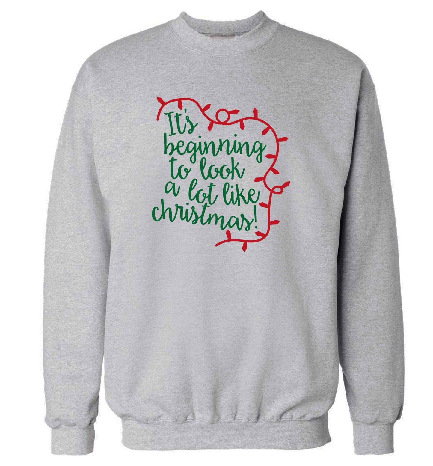 It's beginning to look a lot like Christmas adult's unisex grey sweater 2XL