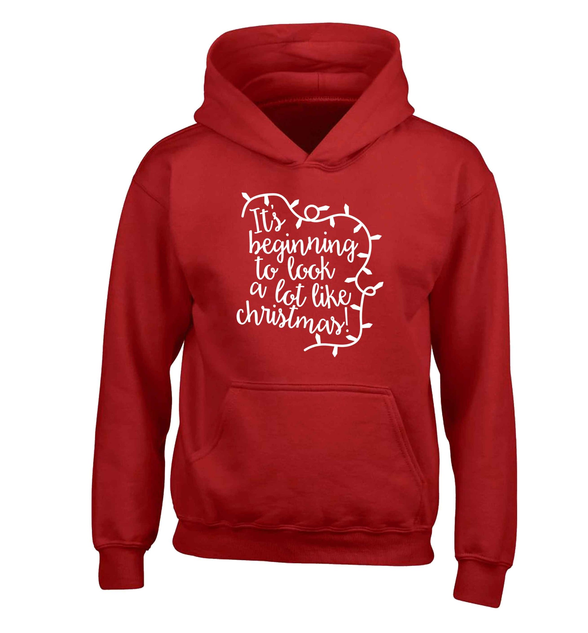 It's beginning to look a lot like Christmas children's red hoodie 12-13 Years