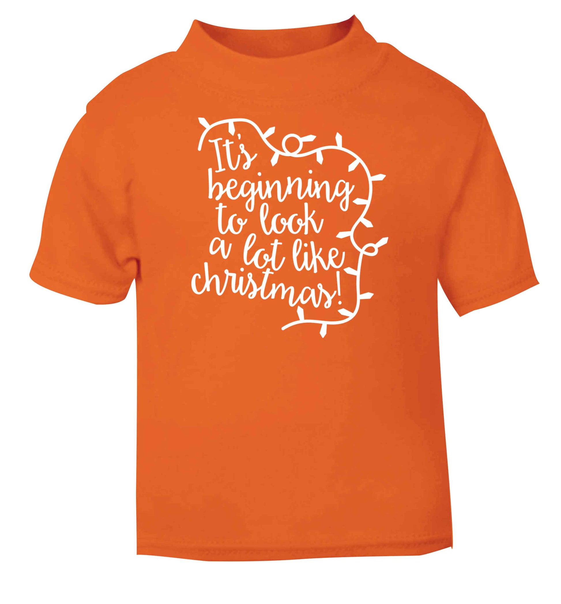It's beginning to look a lot like Christmas orange baby toddler Tshirt 2 Years
