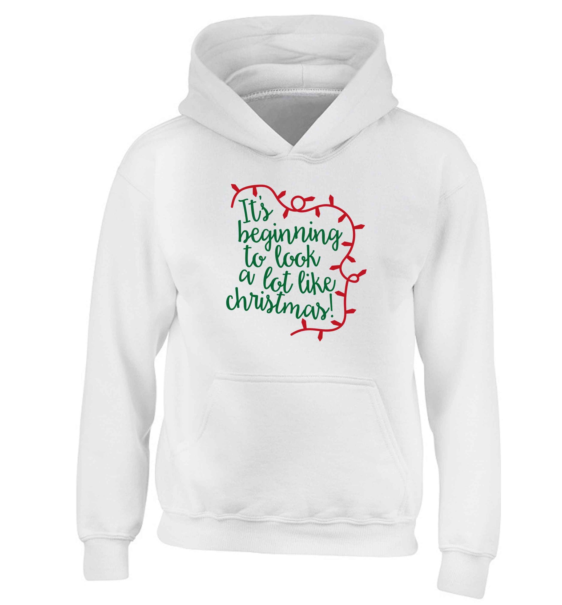 It's beginning to look a lot like Christmas children's white hoodie 12-13 Years
