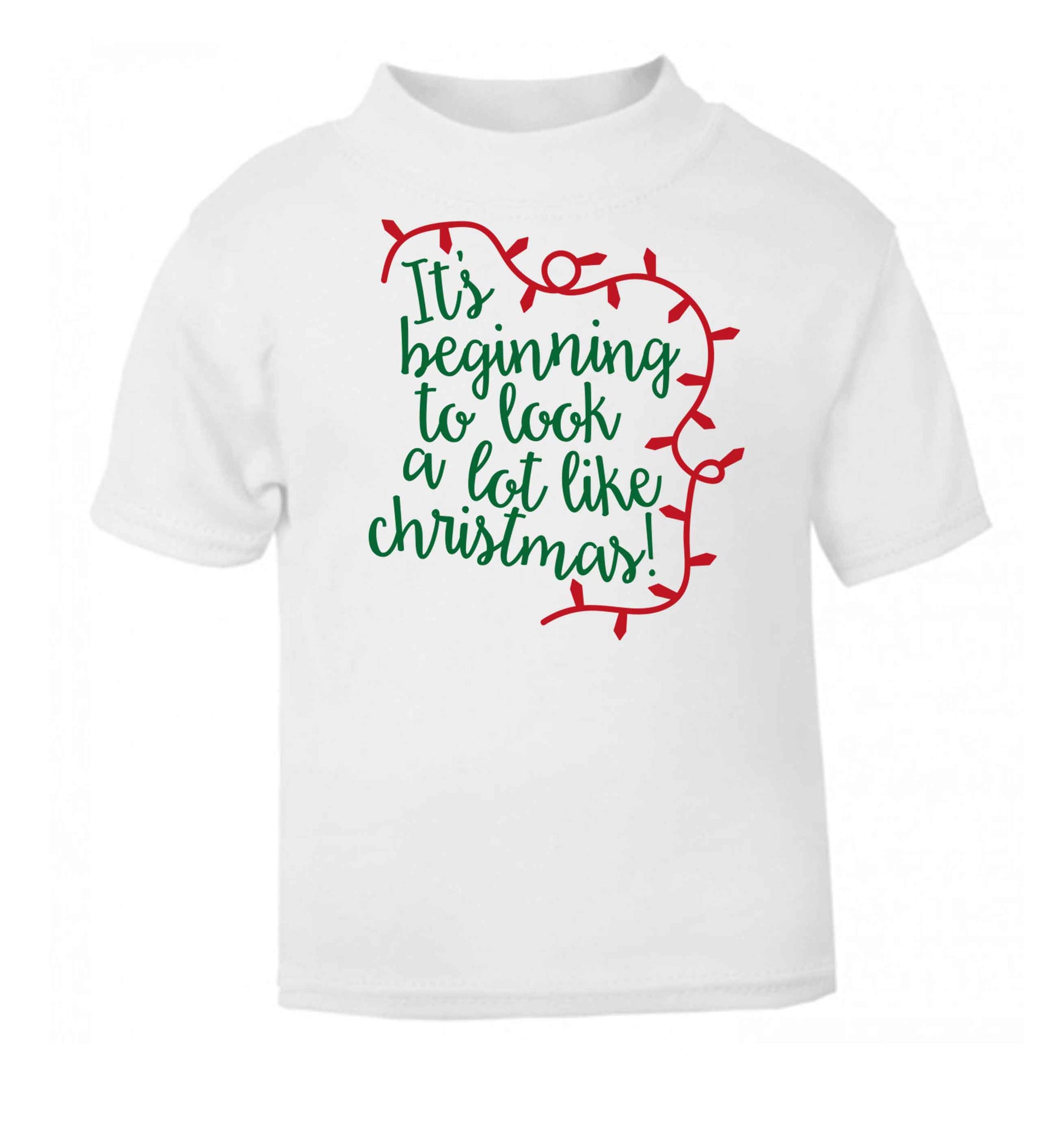 It's beginning to look a lot like Christmas white baby toddler Tshirt 2 Years