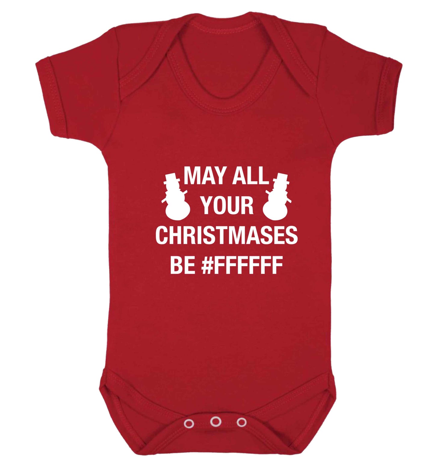 May all your Christmases be #FFFFFF baby vest red 18-24 months