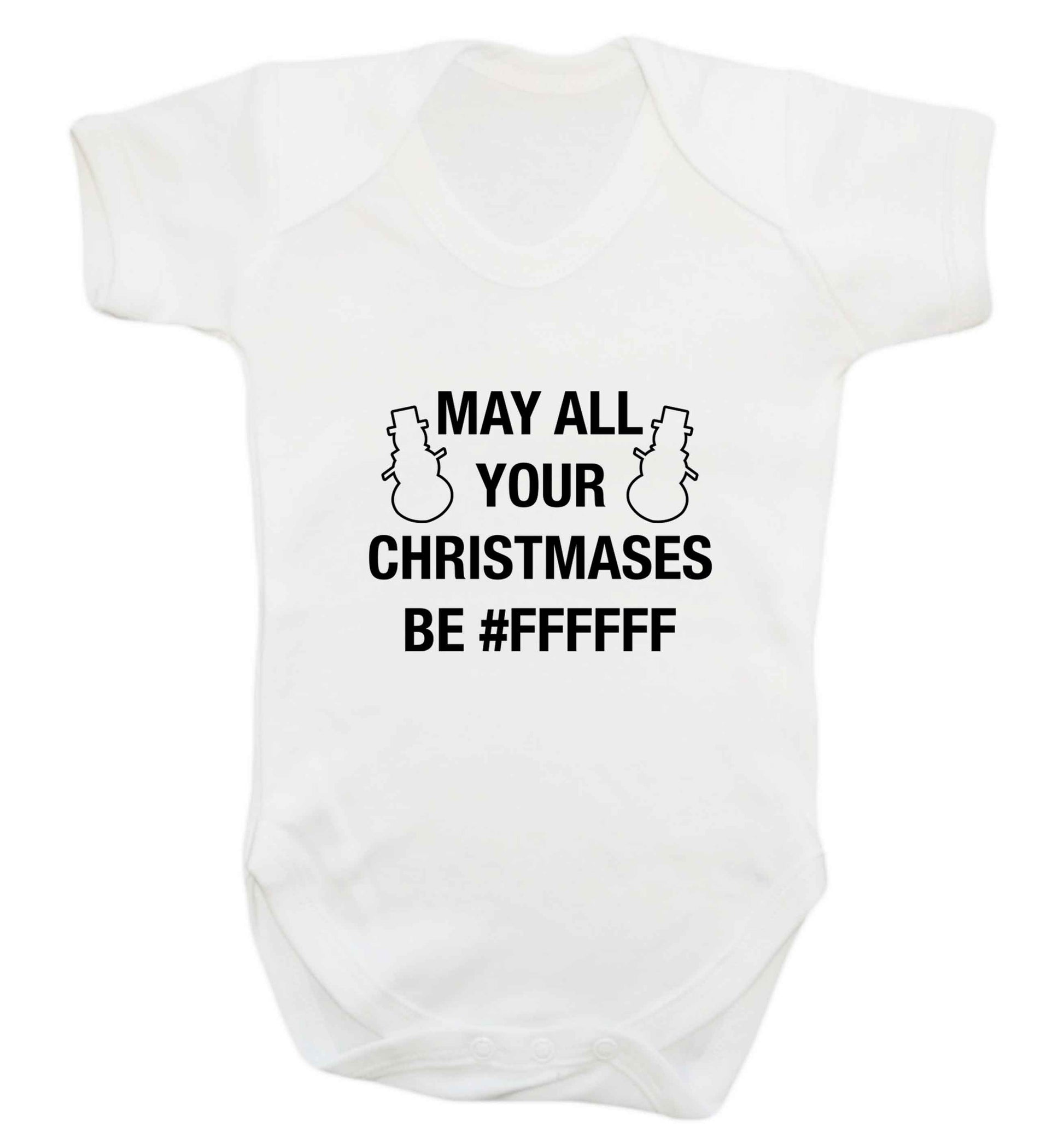 May all your Christmases be #FFFFFF baby vest white 18-24 months