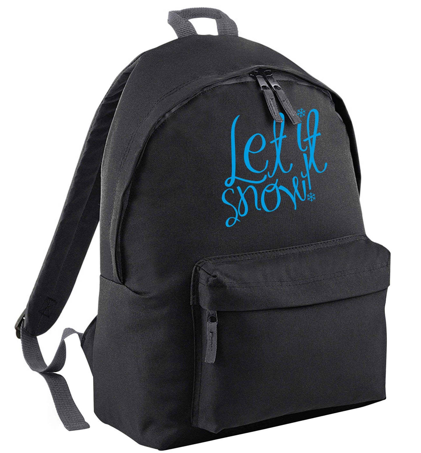 Let it snow black adults backpack