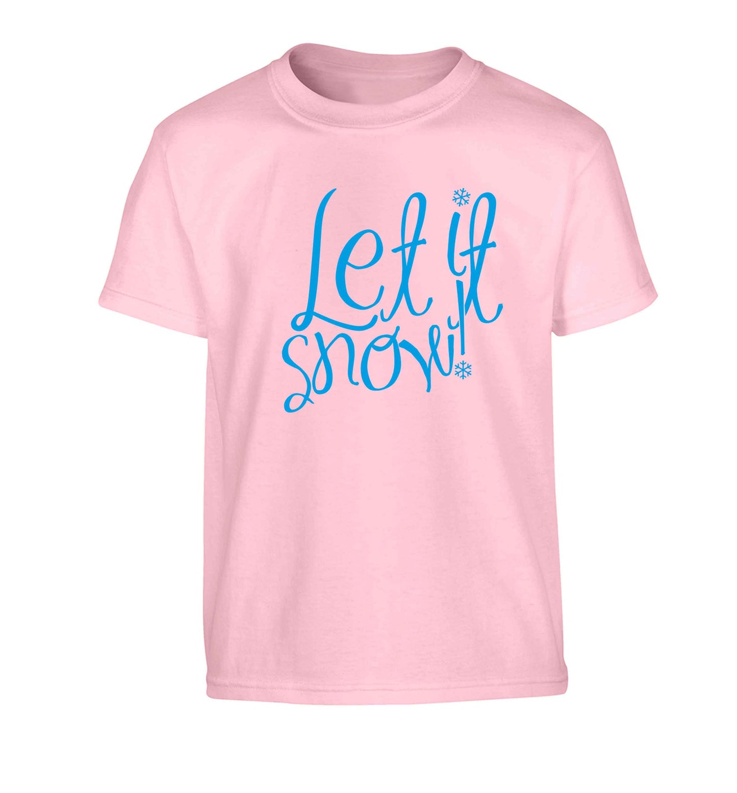 Let it snow Children's light pink Tshirt 12-13 Years