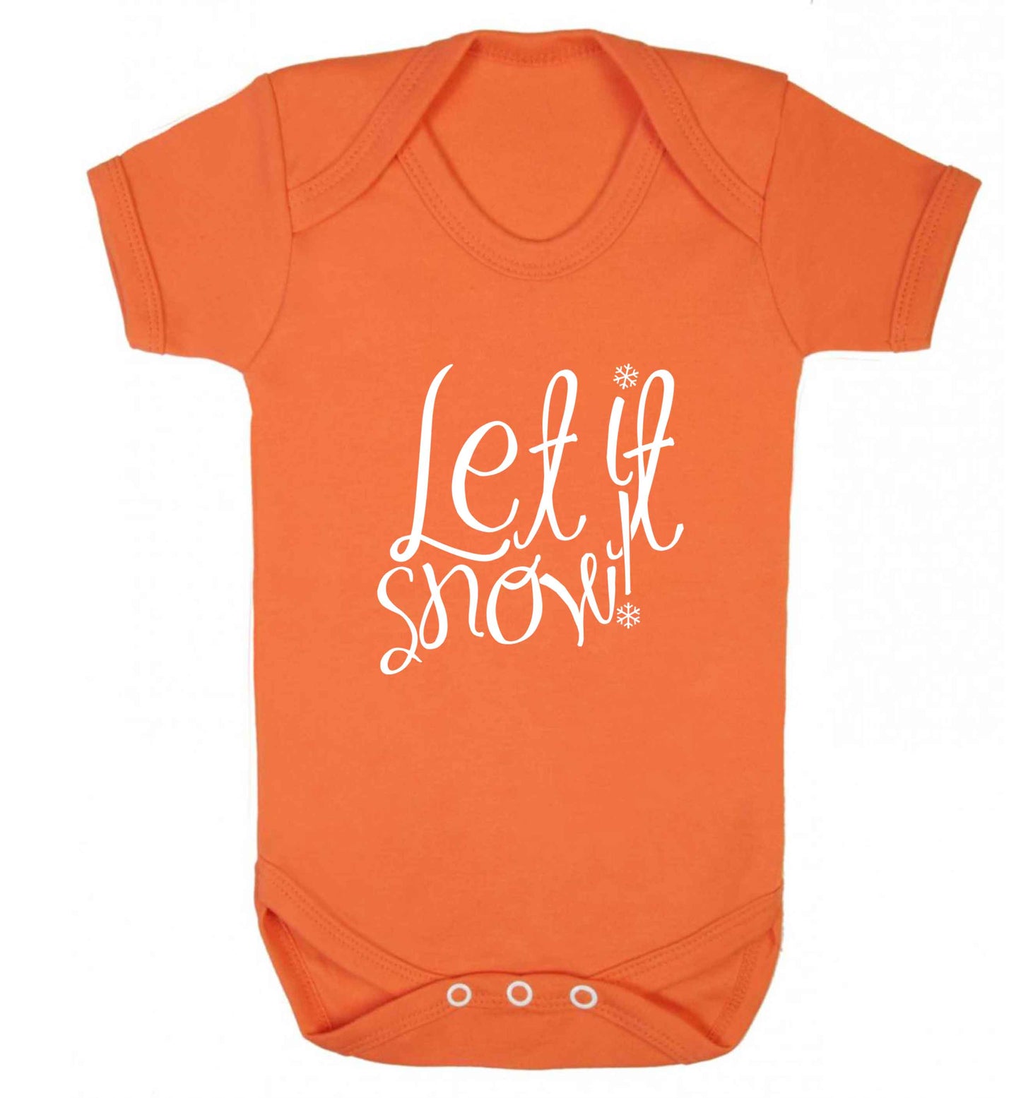 Let it snow baby vest orange 18-24 months