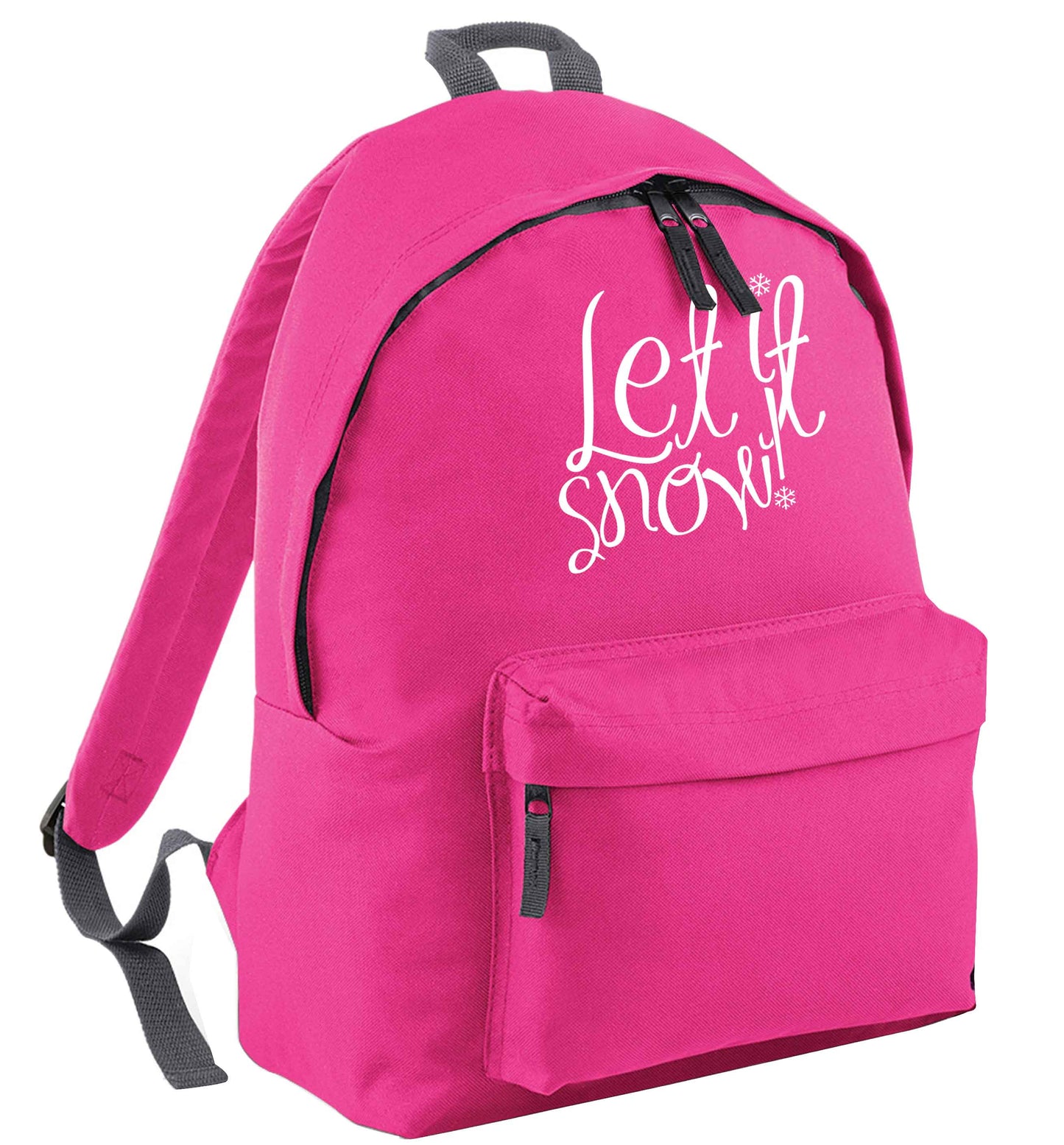Let it snow pink adults backpack