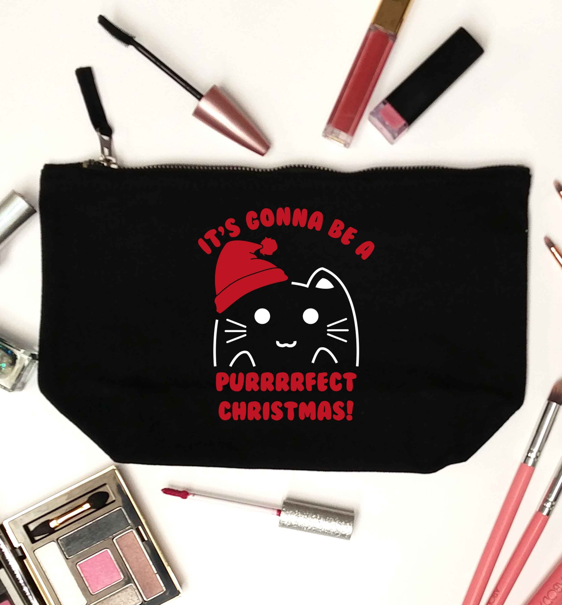 It's going to be a purrfect Christmas black makeup bag