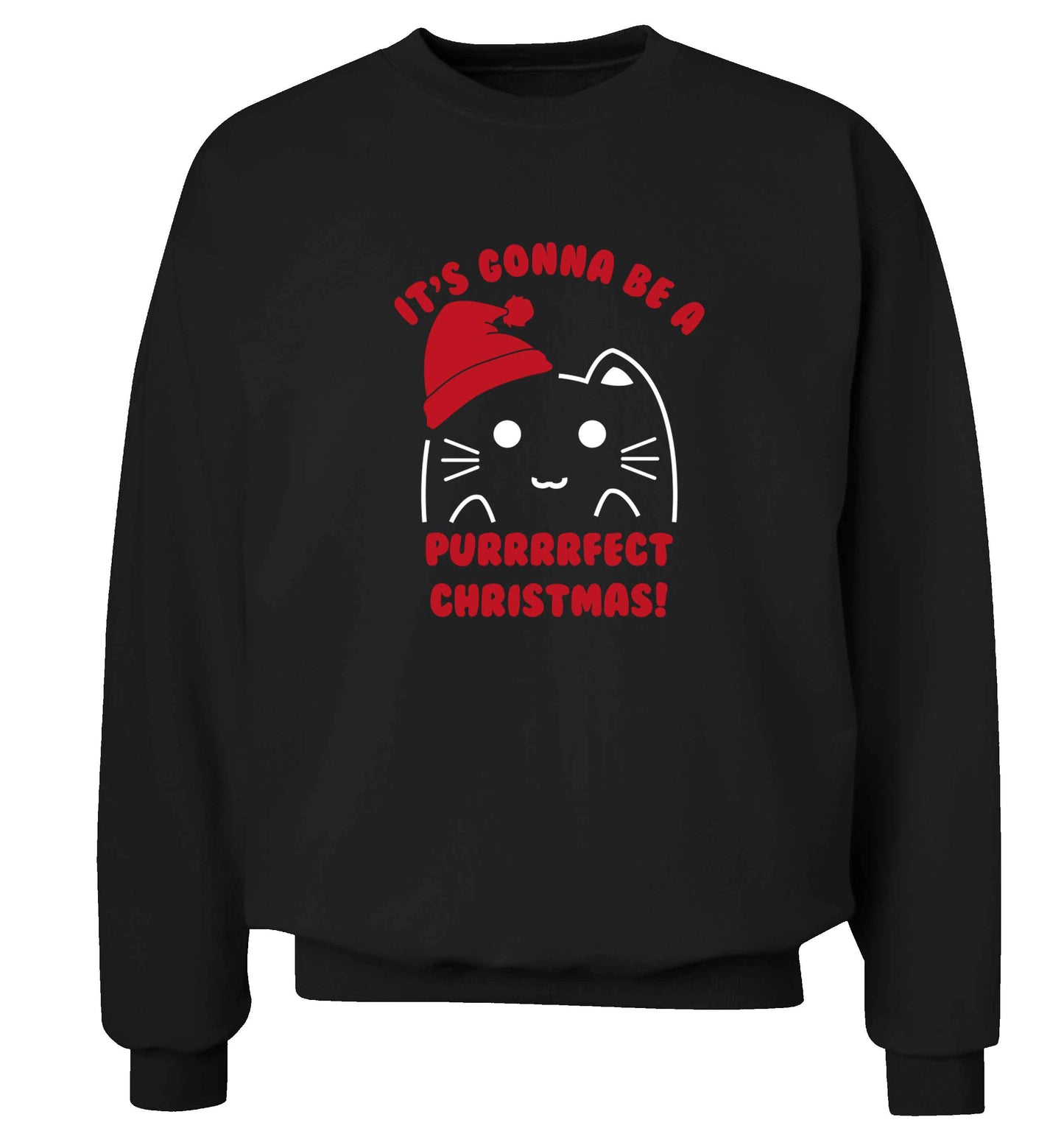 It's going to be a purrfect Christmas adult's unisex black sweater 2XL