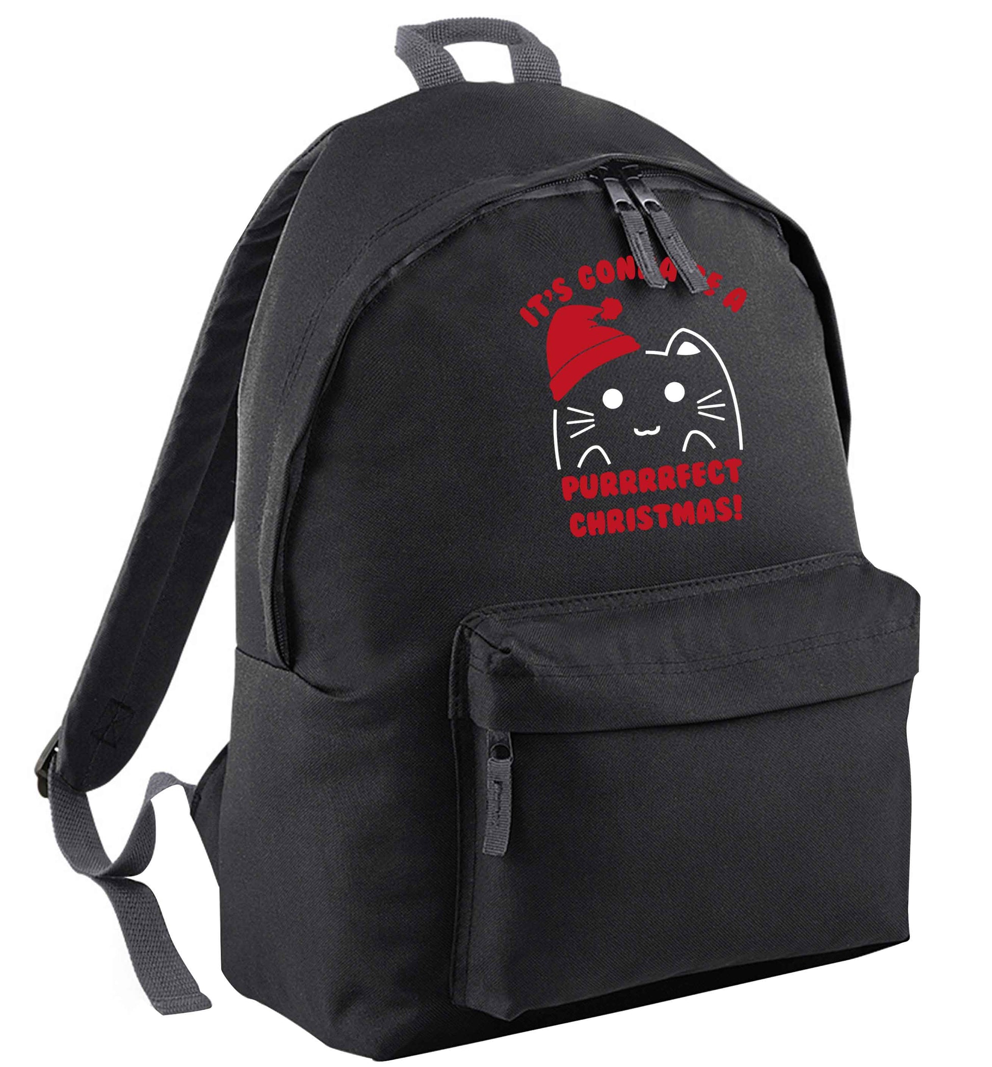 It's going to be a purrfect Christmas black adults backpack