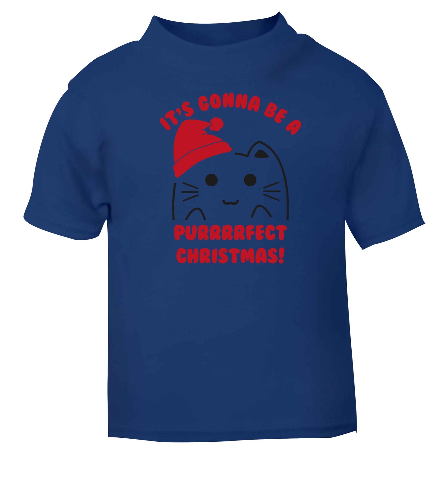 It's going to be a purrfect Christmas blue baby toddler Tshirt 2 Years