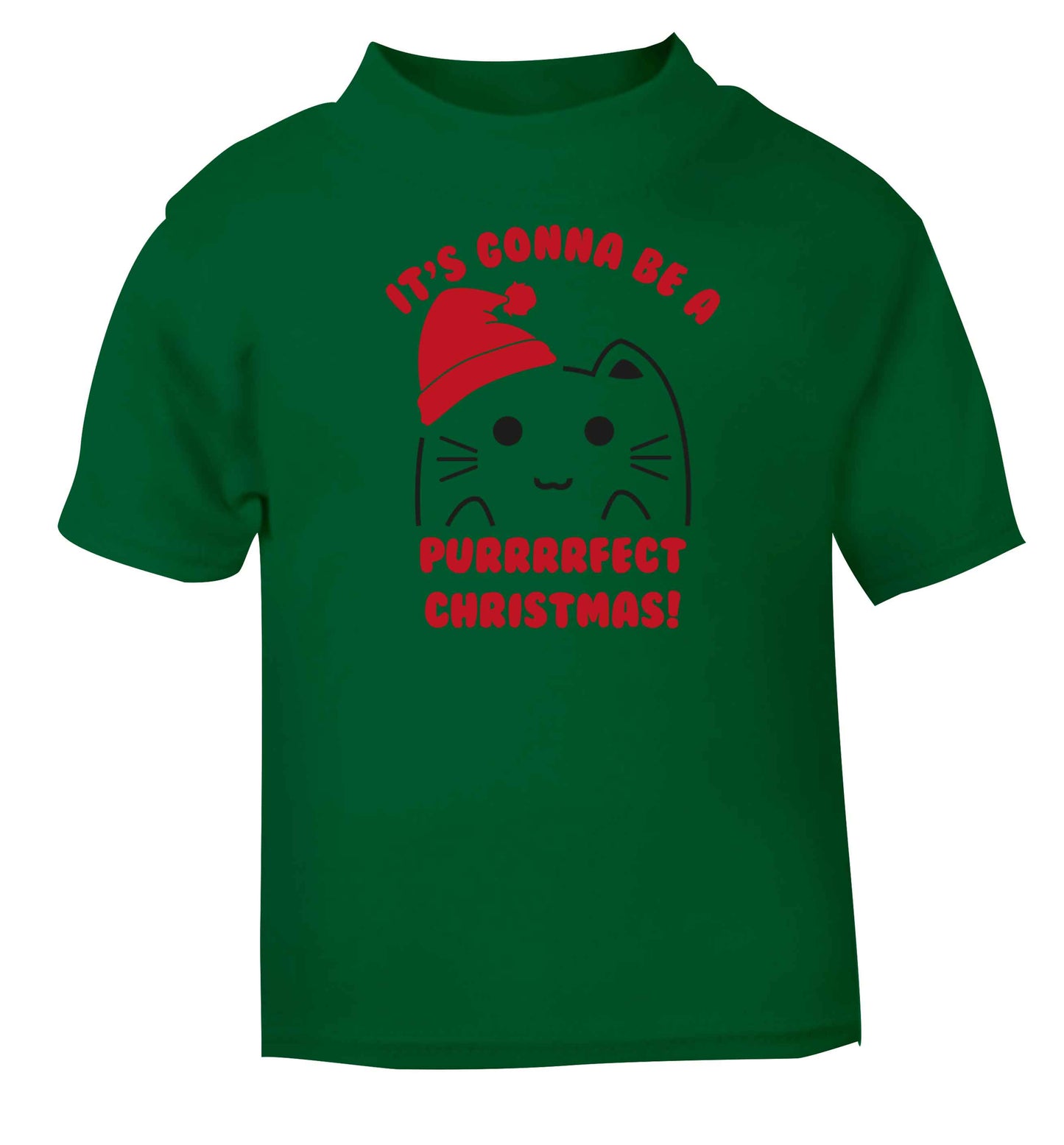 It's going to be a purrfect Christmas green baby toddler Tshirt 2 Years
