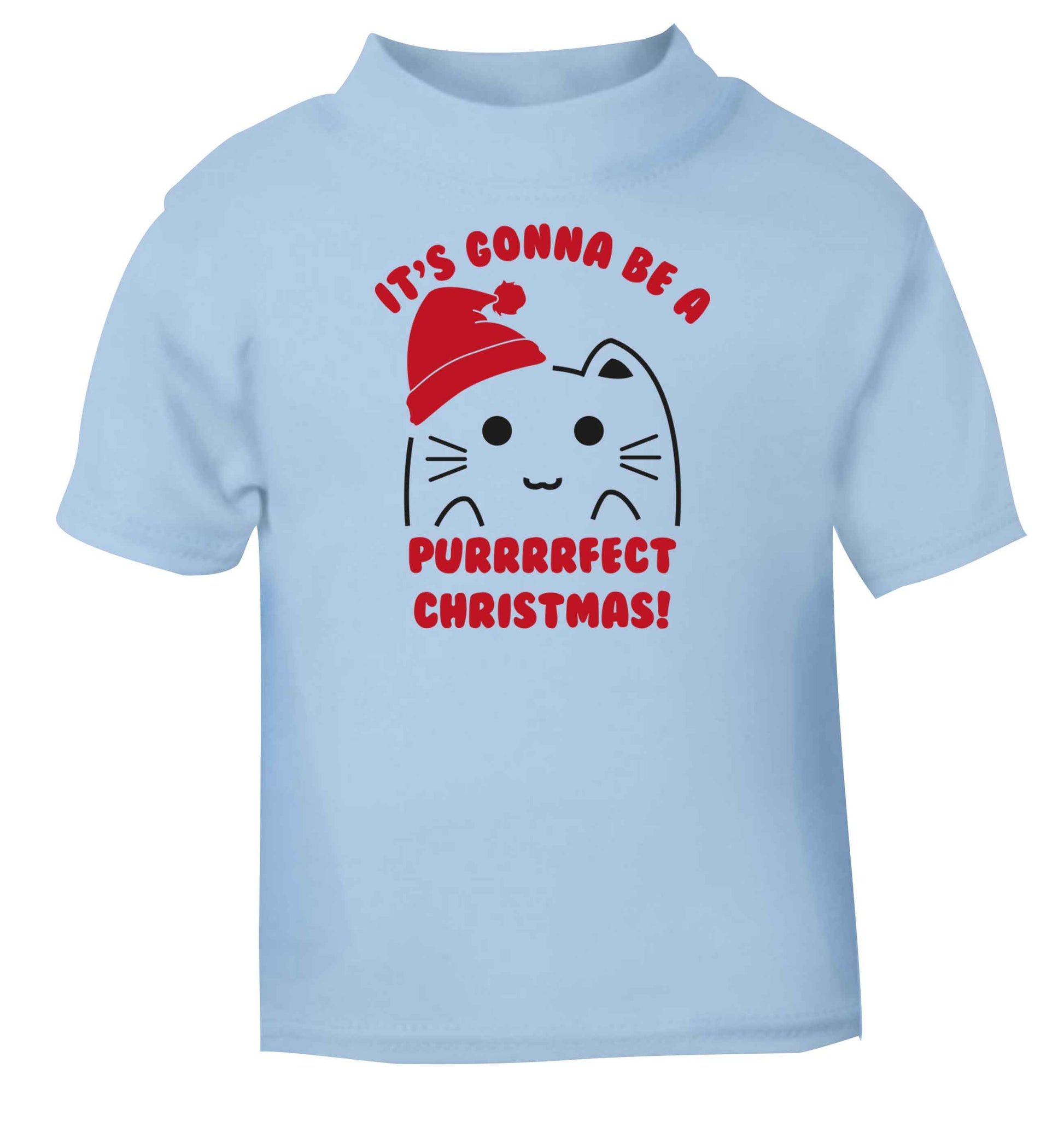 It's going to be a purrfect Christmas light blue baby toddler Tshirt 2 Years