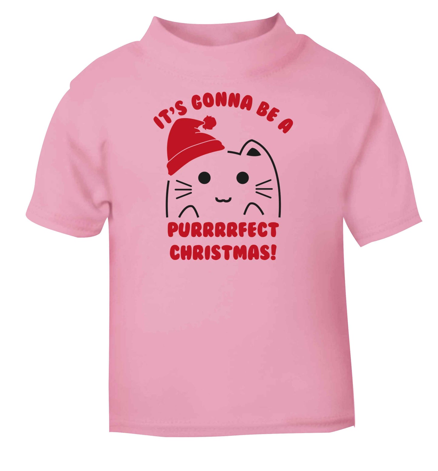 It's going to be a purrfect Christmas light pink baby toddler Tshirt 2 Years