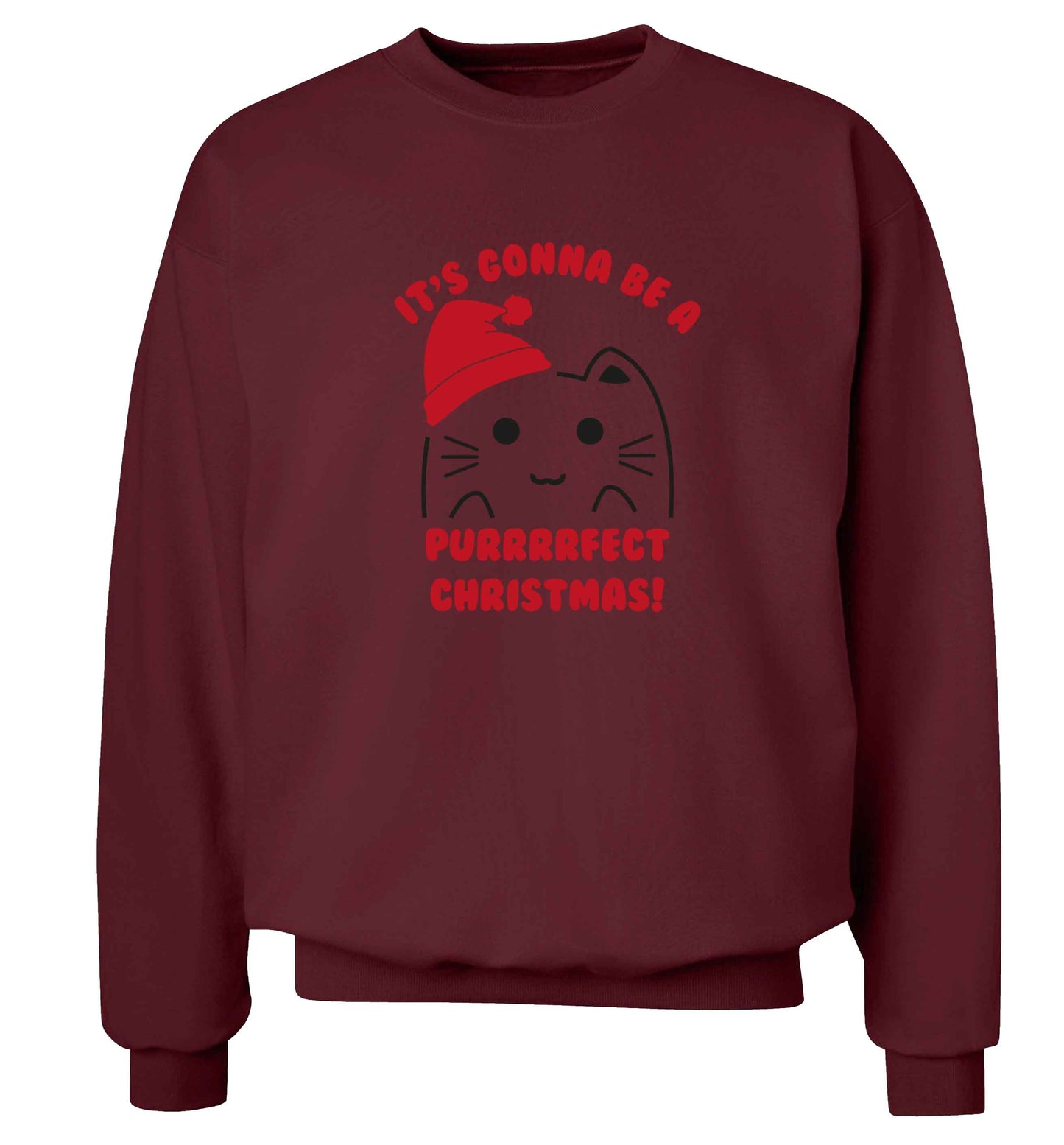 It's going to be a purrfect Christmas adult's unisex maroon sweater 2XL