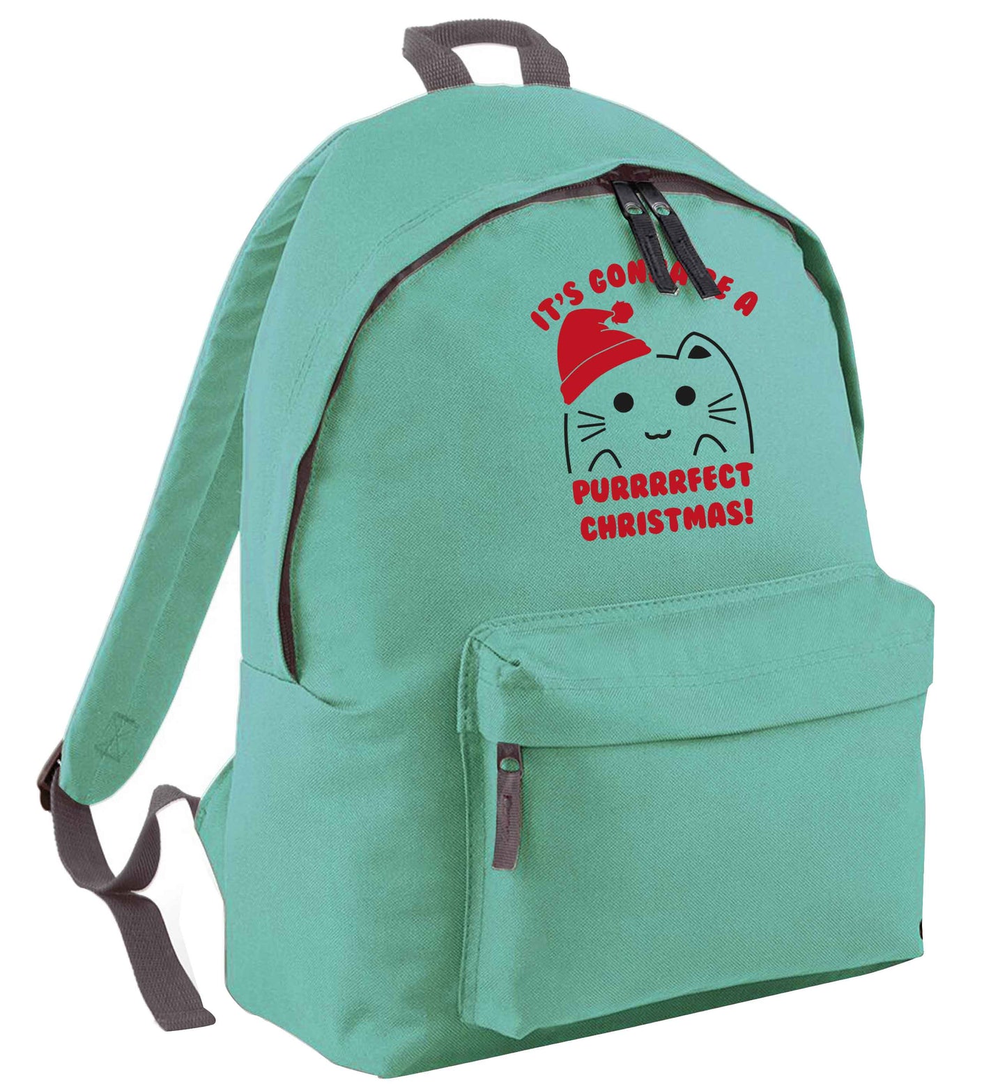 It's going to be a purrfect Christmas mint adults backpack