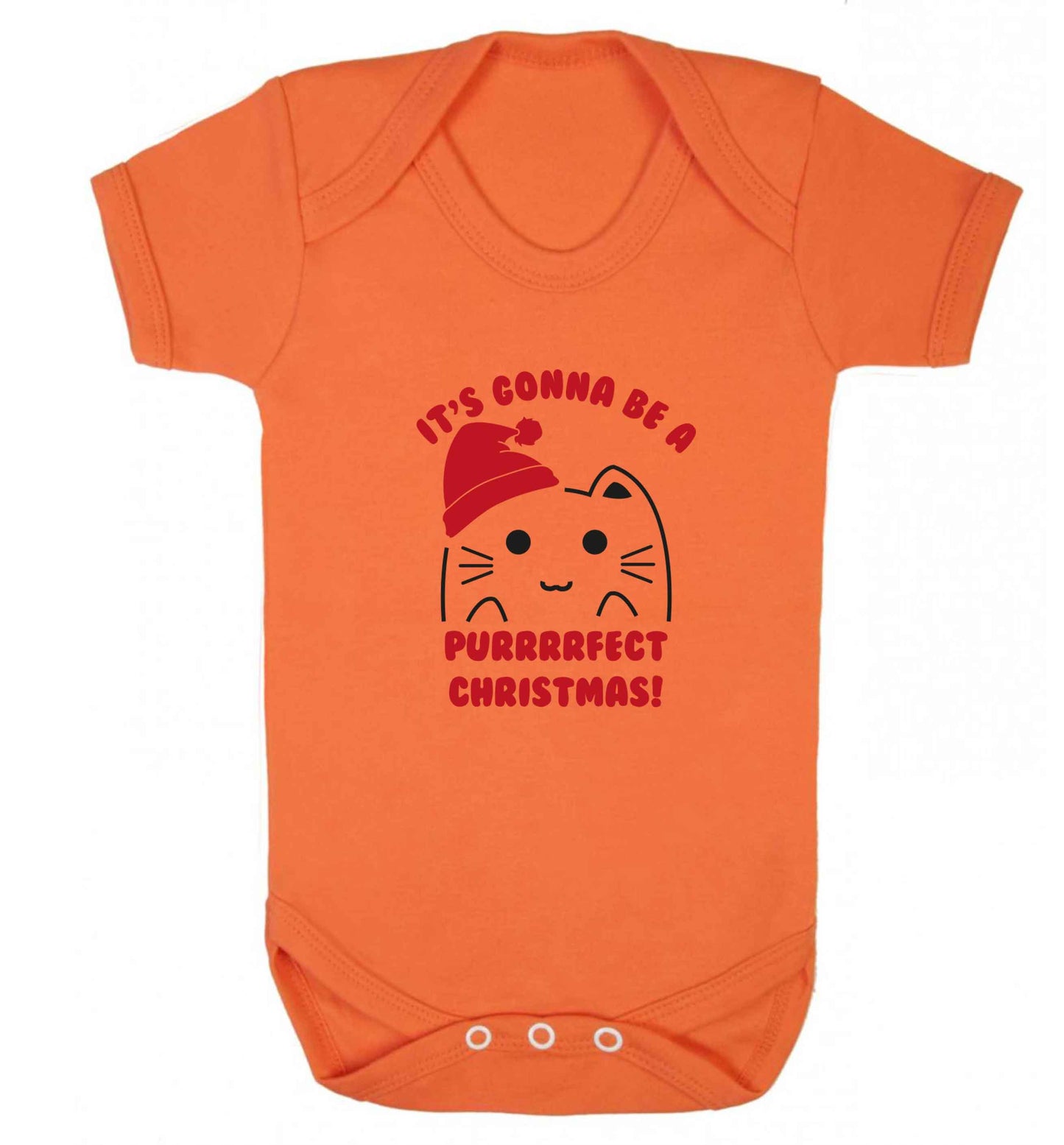 It's going to be a purrfect Christmas baby vest orange 18-24 months