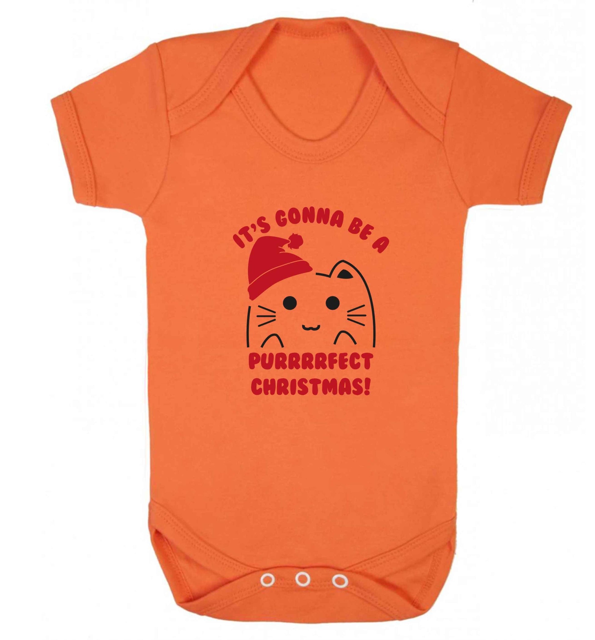 It's going to be a purrfect Christmas baby vest orange 18-24 months