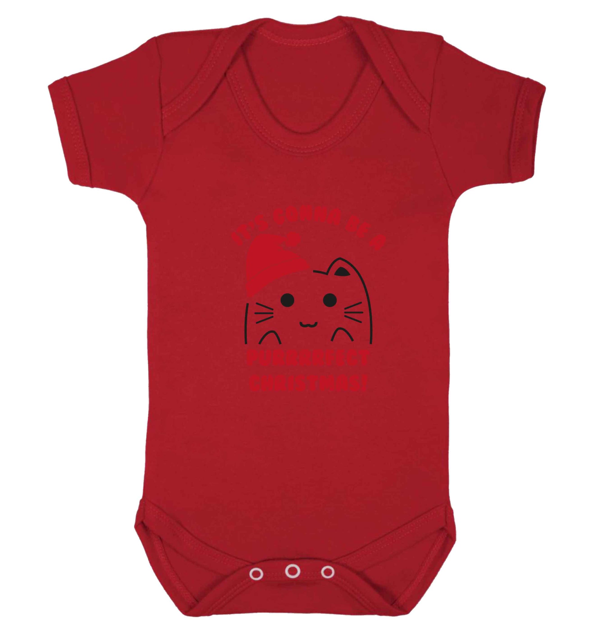 It's going to be a purrfect Christmas baby vest red 18-24 months