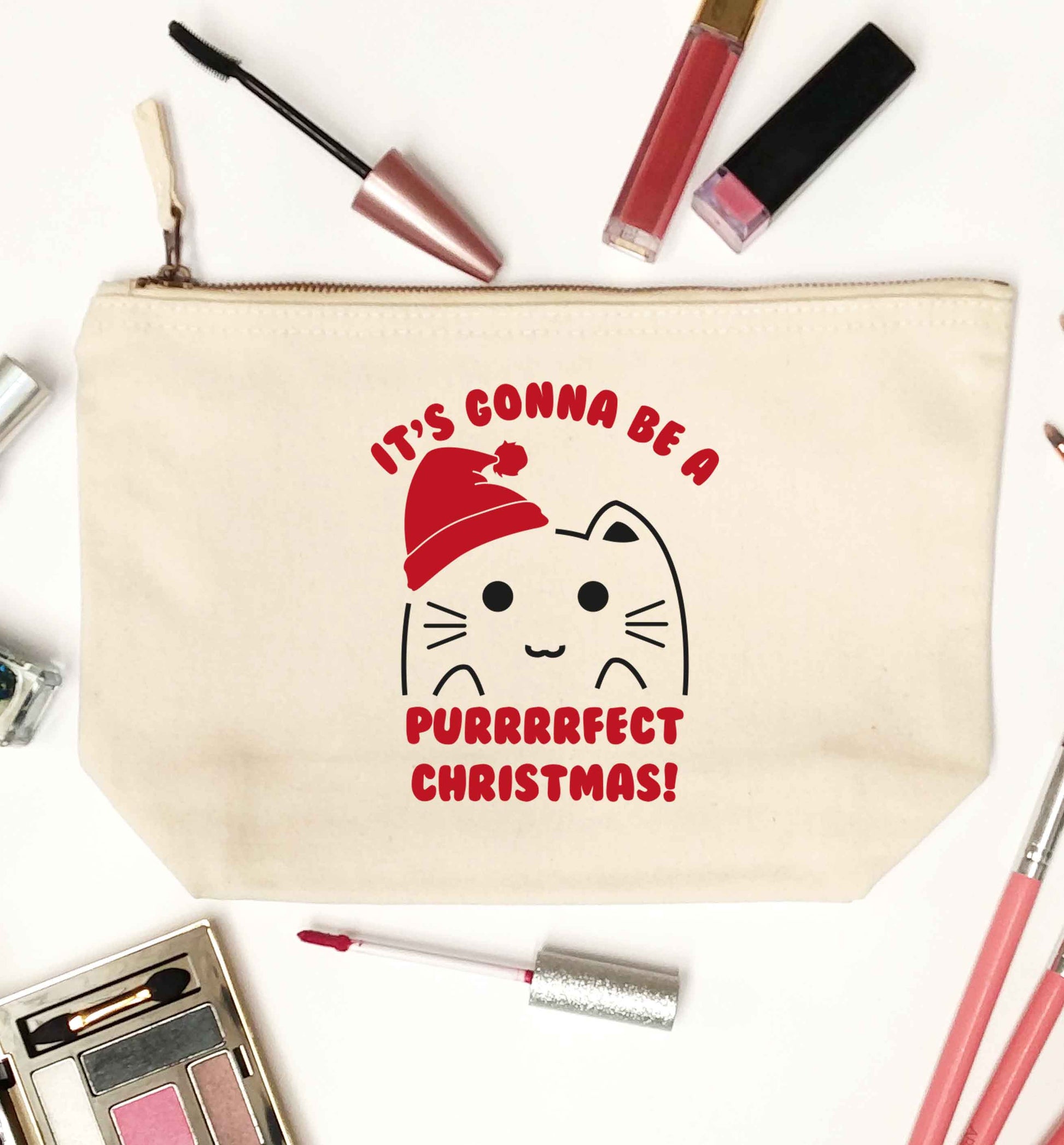 It's going to be a purrfect Christmas natural makeup bag
