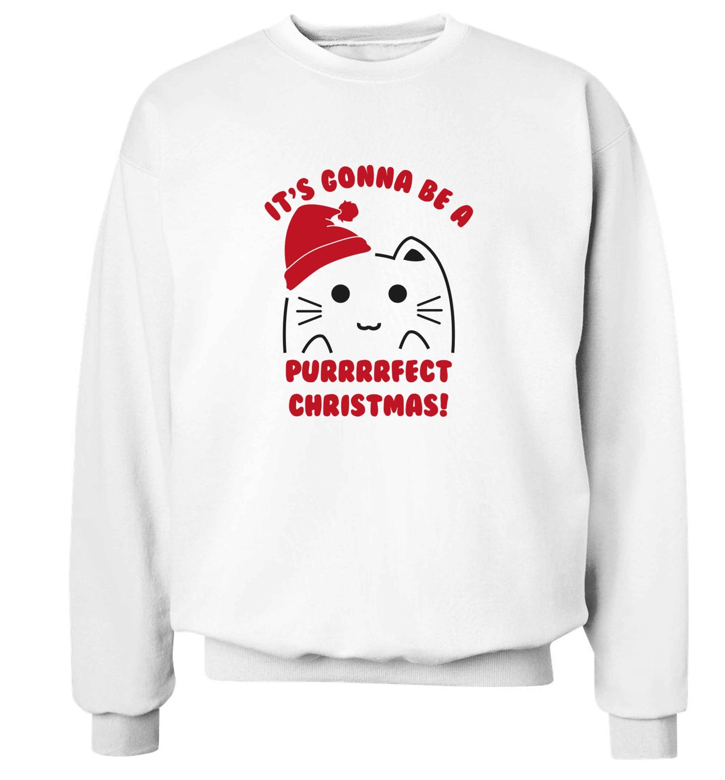 It's going to be a purrfect Christmas adult's unisex white sweater 2XL