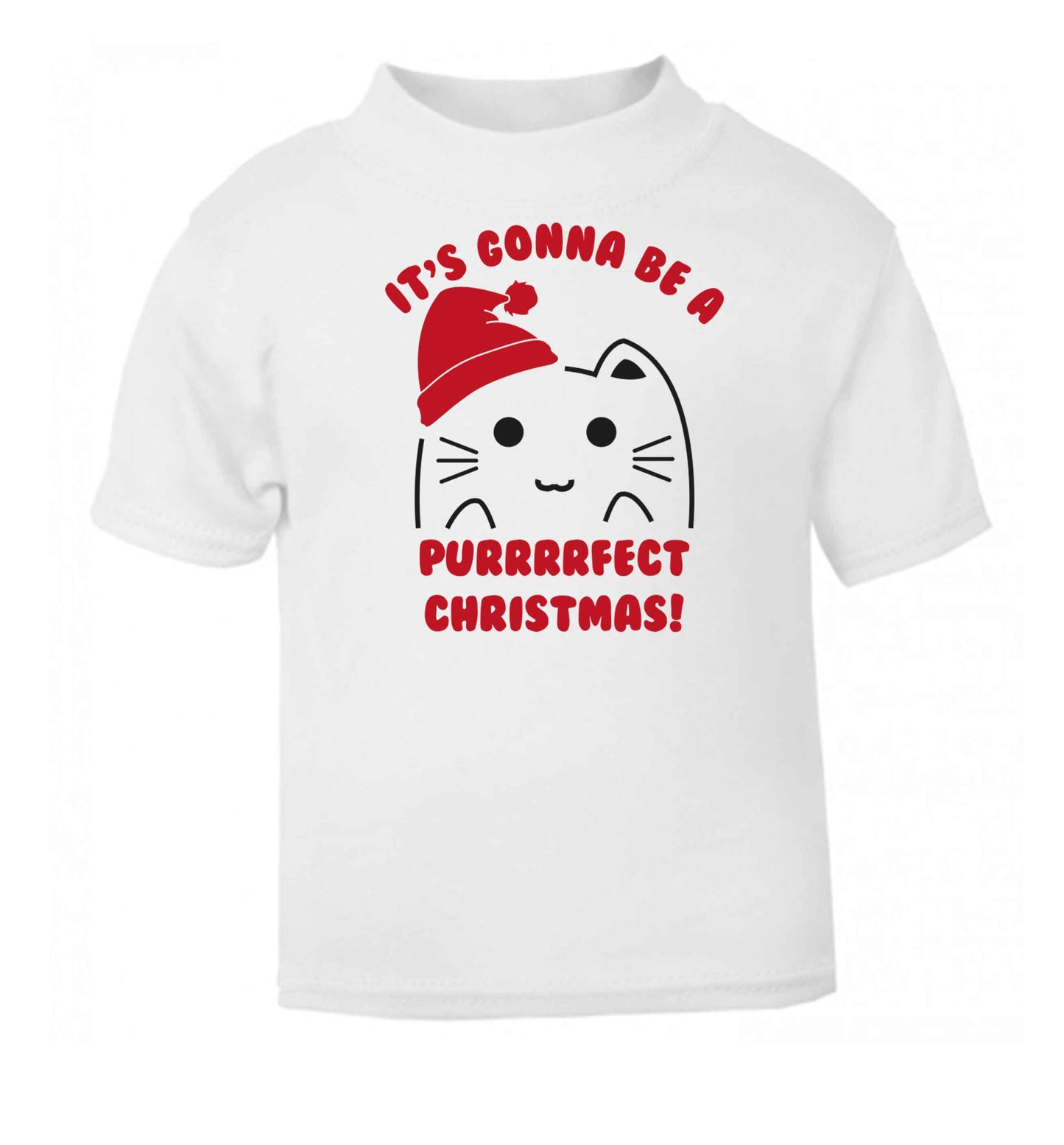 It's going to be a purrfect Christmas white baby toddler Tshirt 2 Years
