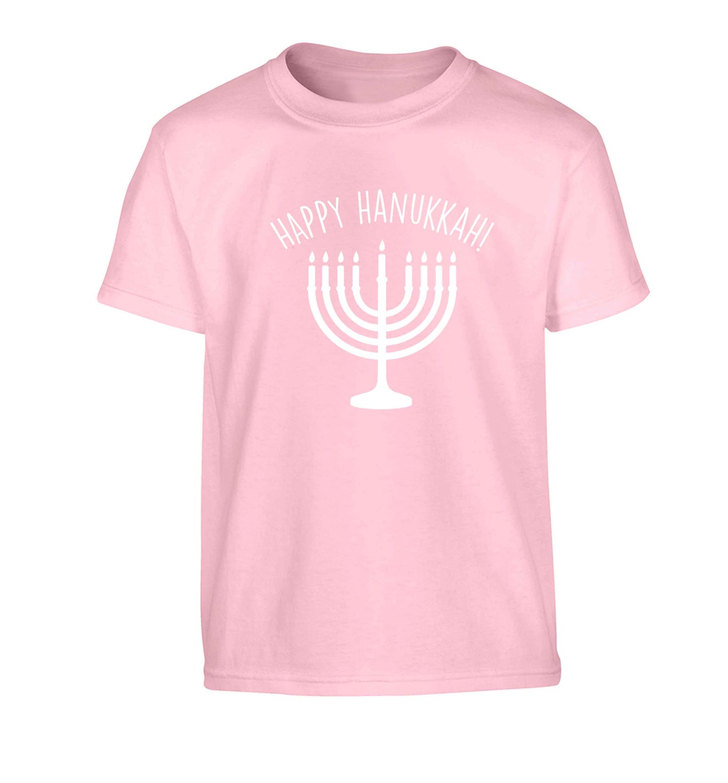 Happy hanukkah Children's light pink Tshirt 12-13 Years