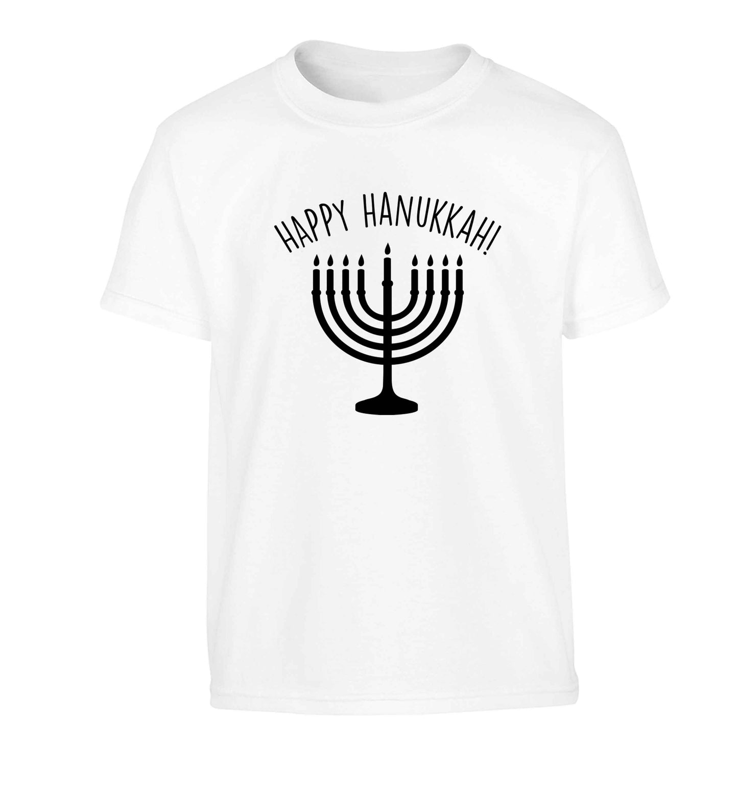 Happy hanukkah Children's white Tshirt 12-13 Years