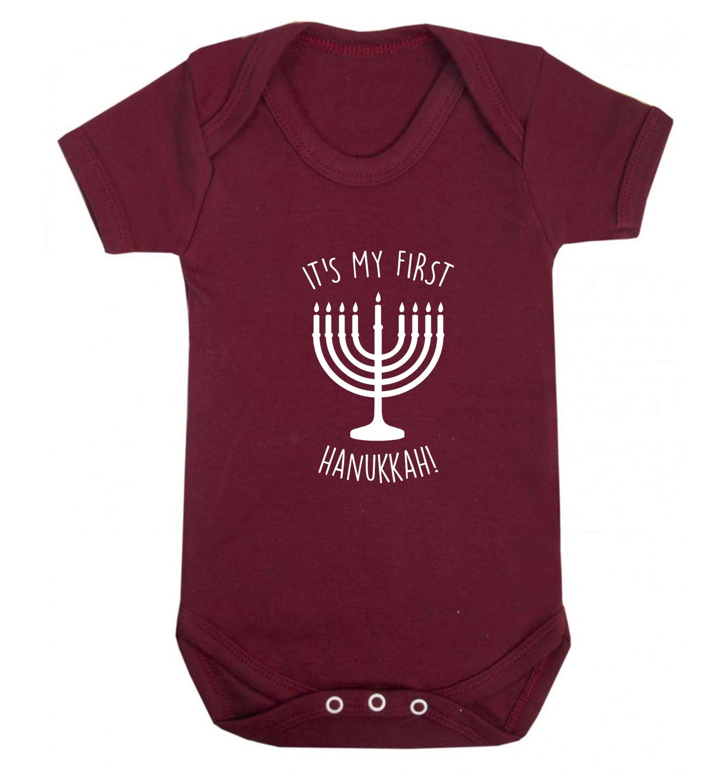 It's my first hanukkah baby vest maroon 18-24 months