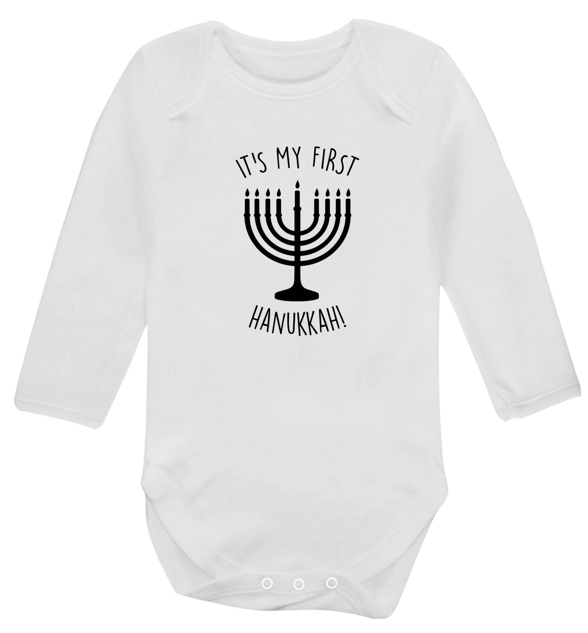 It's my first hanukkah baby vest long sleeved white 6-12 months