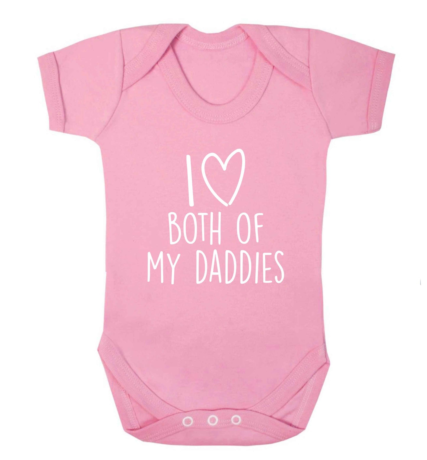 I love both of my daddies baby vest pale pink 18-24 months