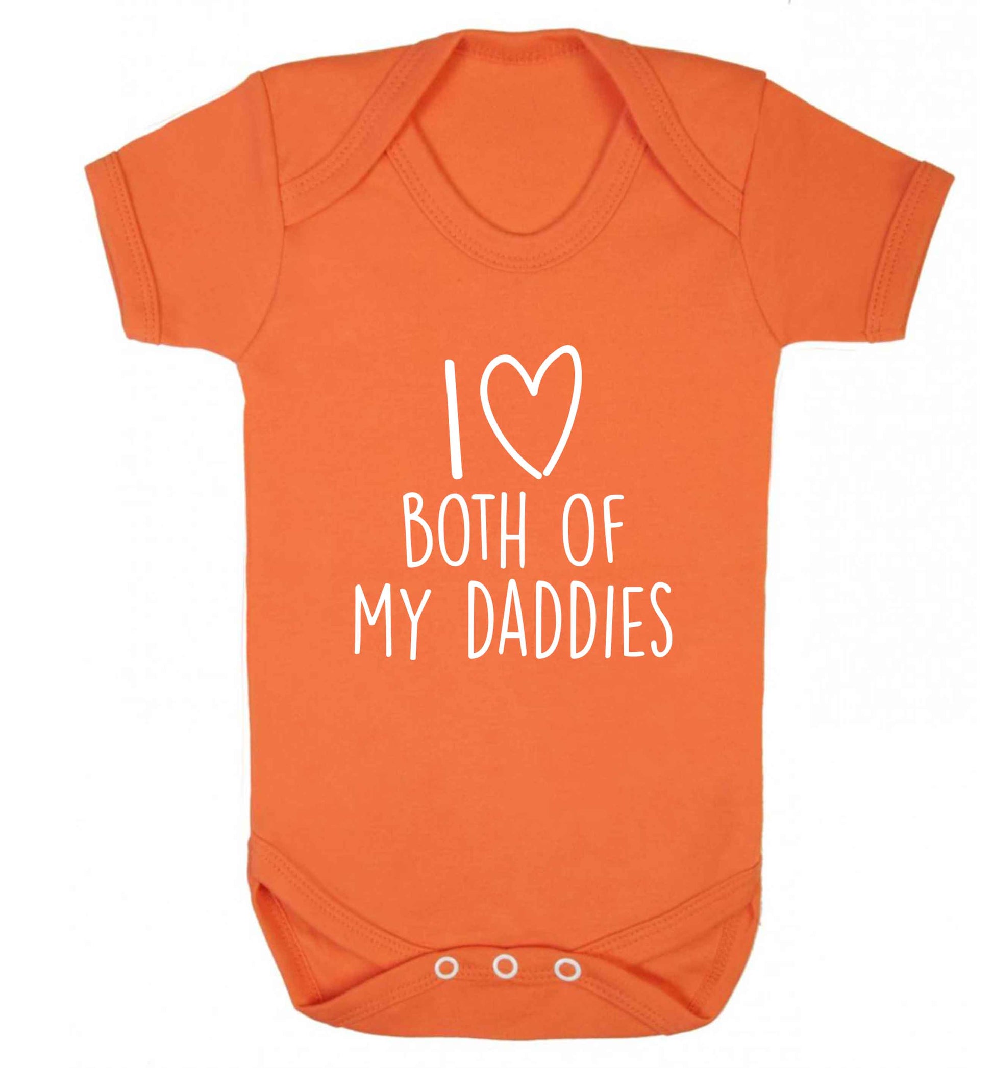 I love both of my daddies baby vest orange 18-24 months