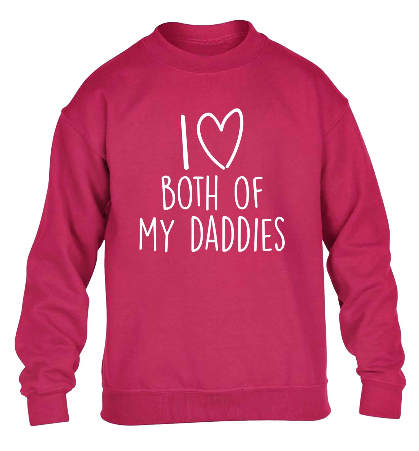 I love both of my daddies children's pink sweater 12-13 Years